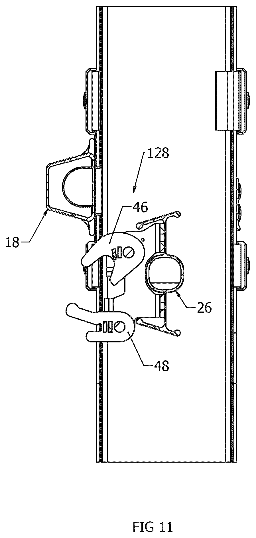 Patent US12448841 Figure 11 – Climbing product having an extendable section lock assembly