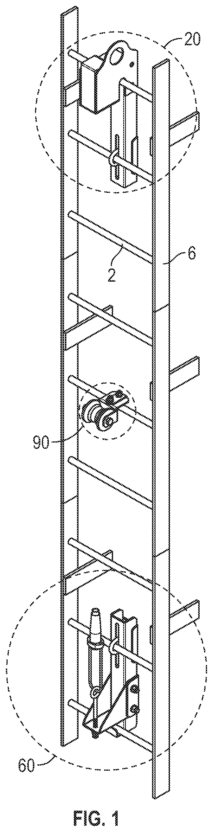 Patent US12448843 Figure 1 – Fall protection system