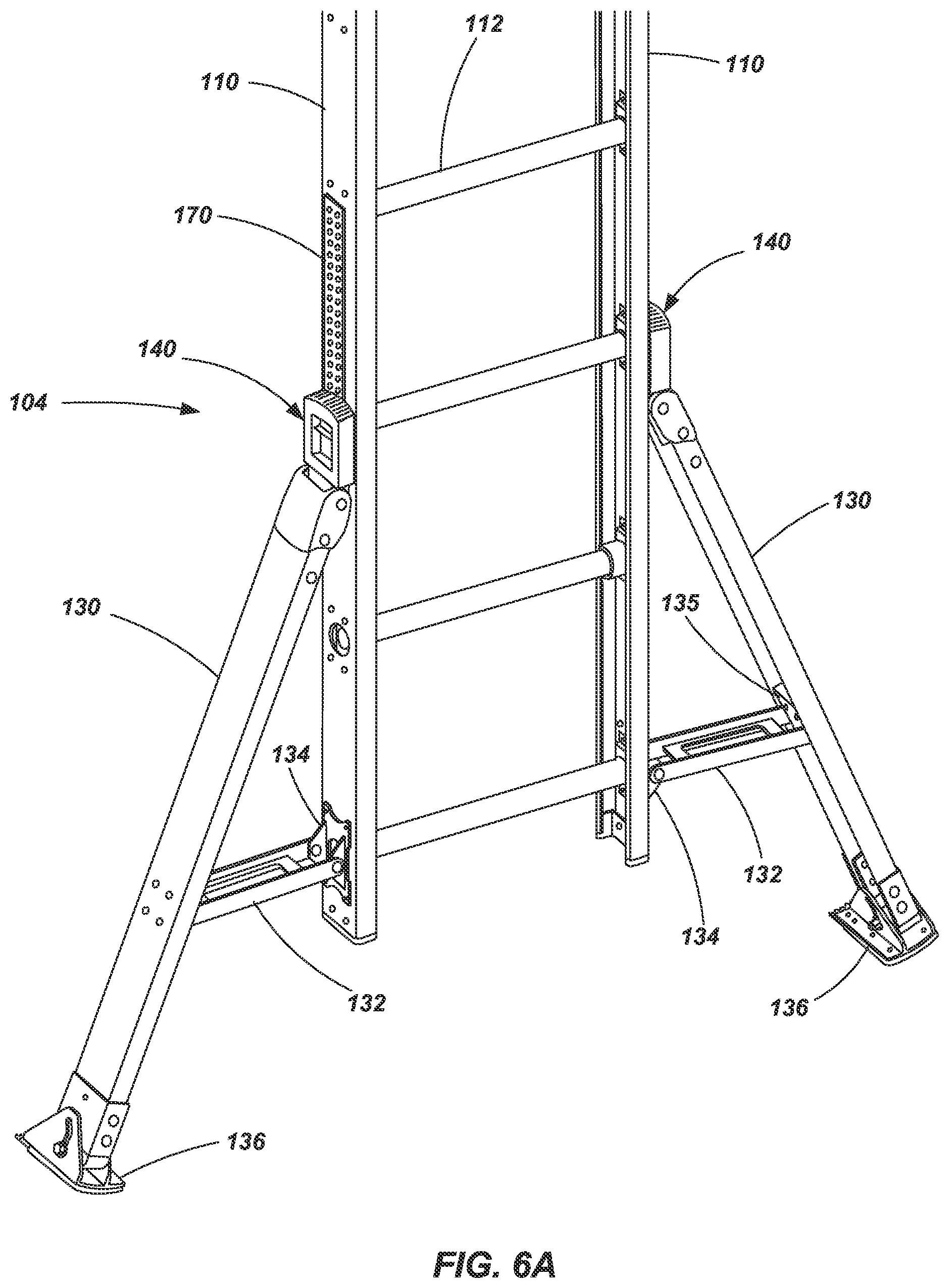Patent US12448844 Figure 6 – Ladders, mechanisms and components for ladders, and related methods