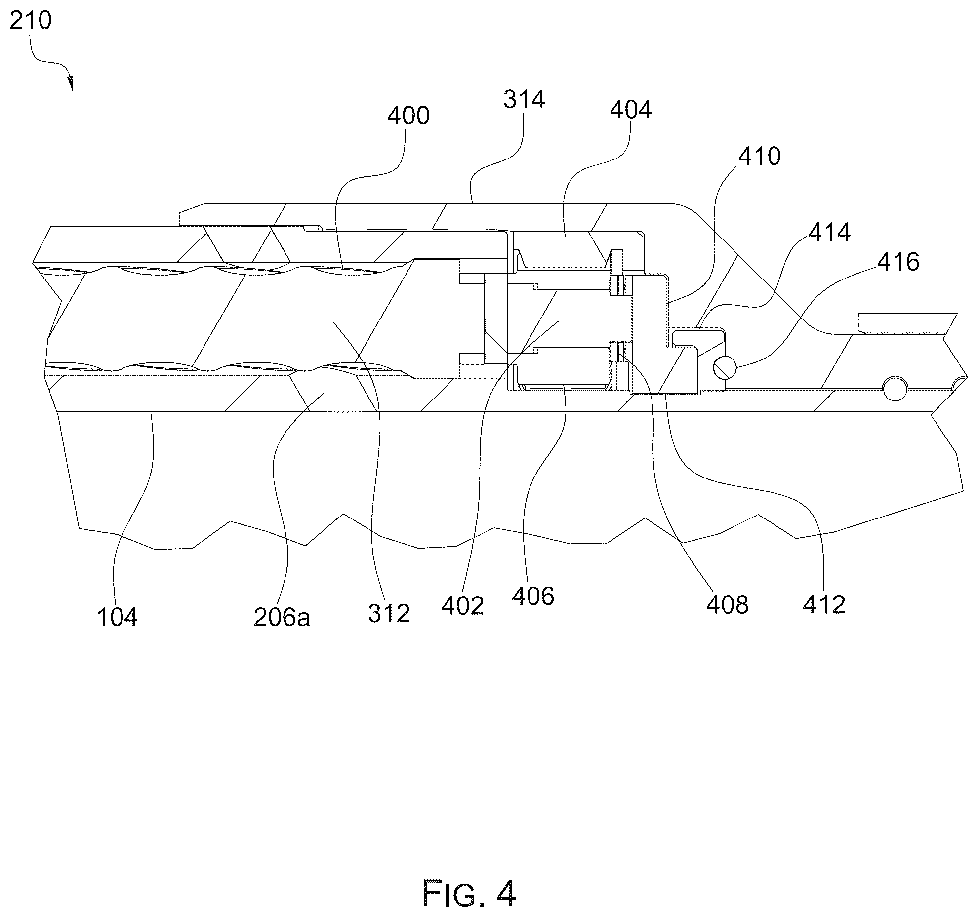 Patent US12448845 Figure 4 – Apparatus with fluid powered drive assemblies and method of fabrication