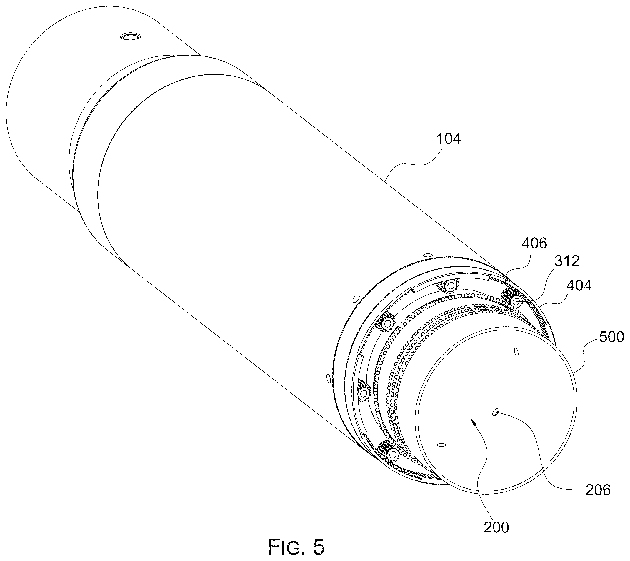 Patent US12448845 Figure 5 – Apparatus with fluid powered drive assemblies and method of fabrication