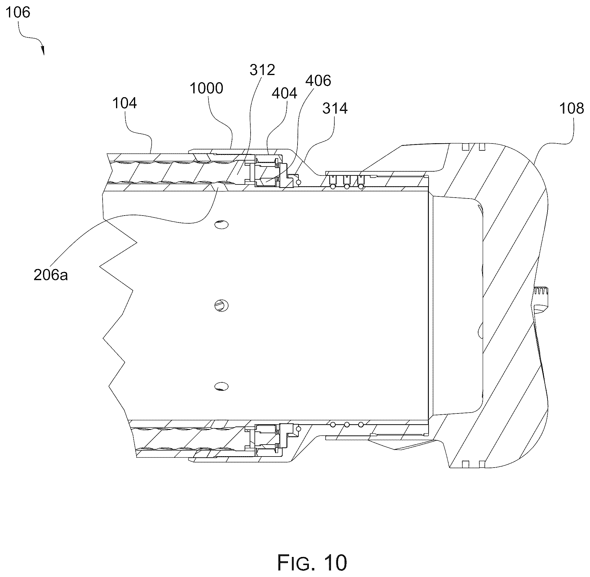 Patent US12448845 Figure 10 – Apparatus with fluid powered drive assemblies and method of fabrication