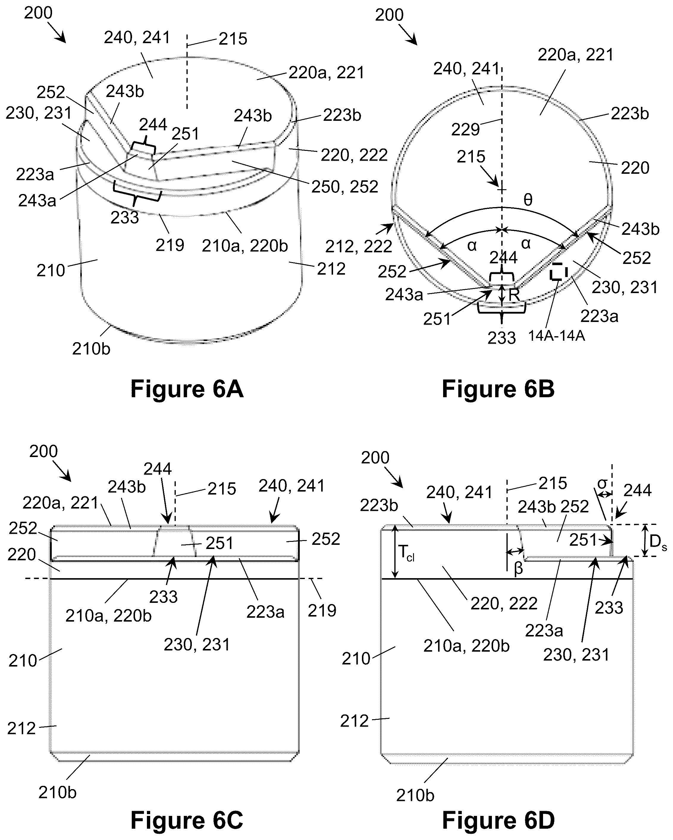 Patent US12448852 Figure 6 – Fixed cutter drill bits and cutter element with secondary cutting edges for same