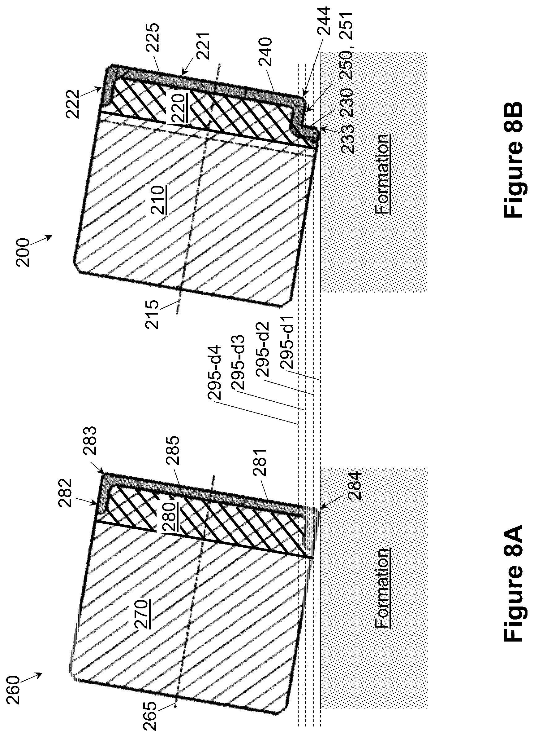 Patent US12448852 Figure 8 – Fixed cutter drill bits and cutter element with secondary cutting edges for same