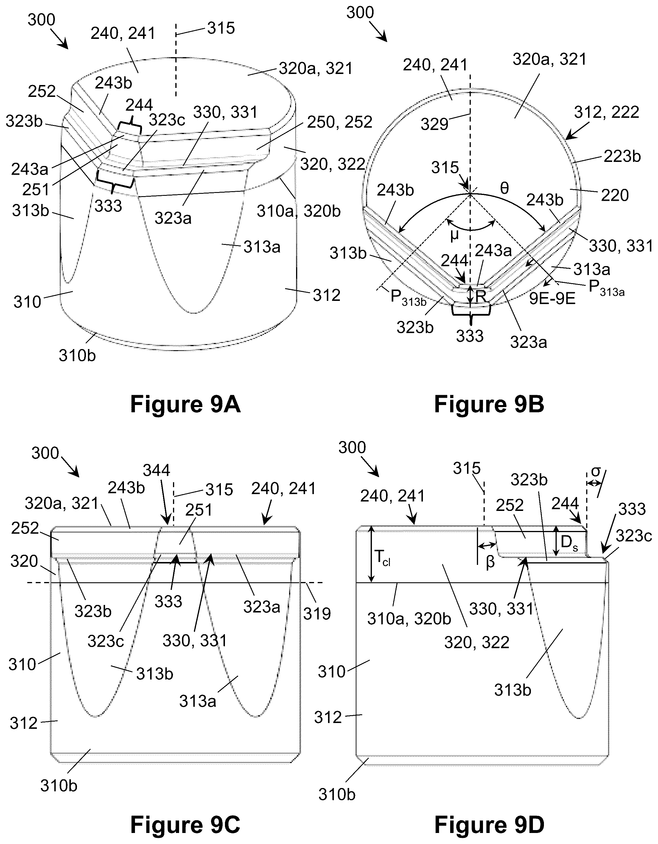 Patent US12448852 Figure 9 – Fixed cutter drill bits and cutter element with secondary cutting edges for same