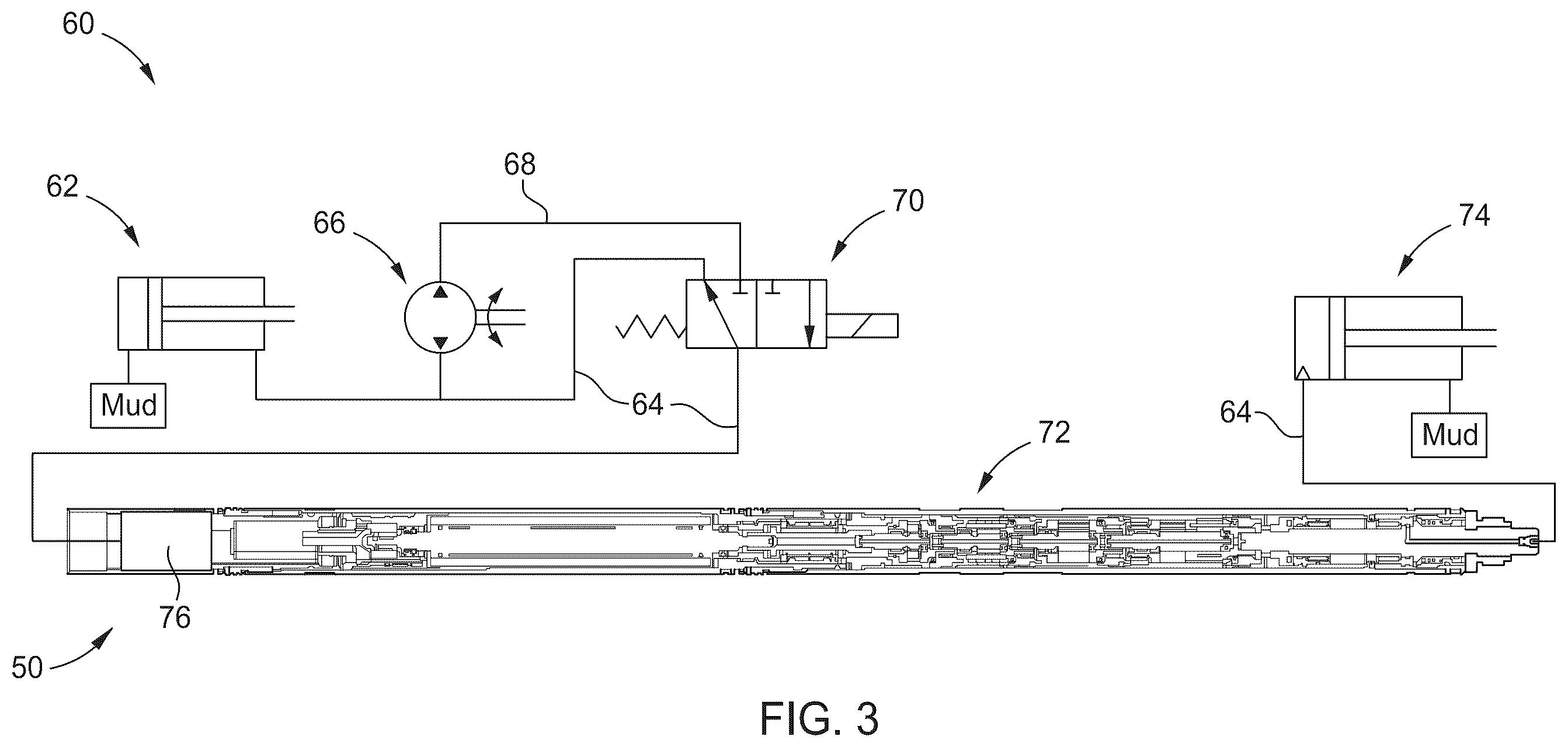 Patent US12448859 Figure 3 – Rotary tool hydraulic power system