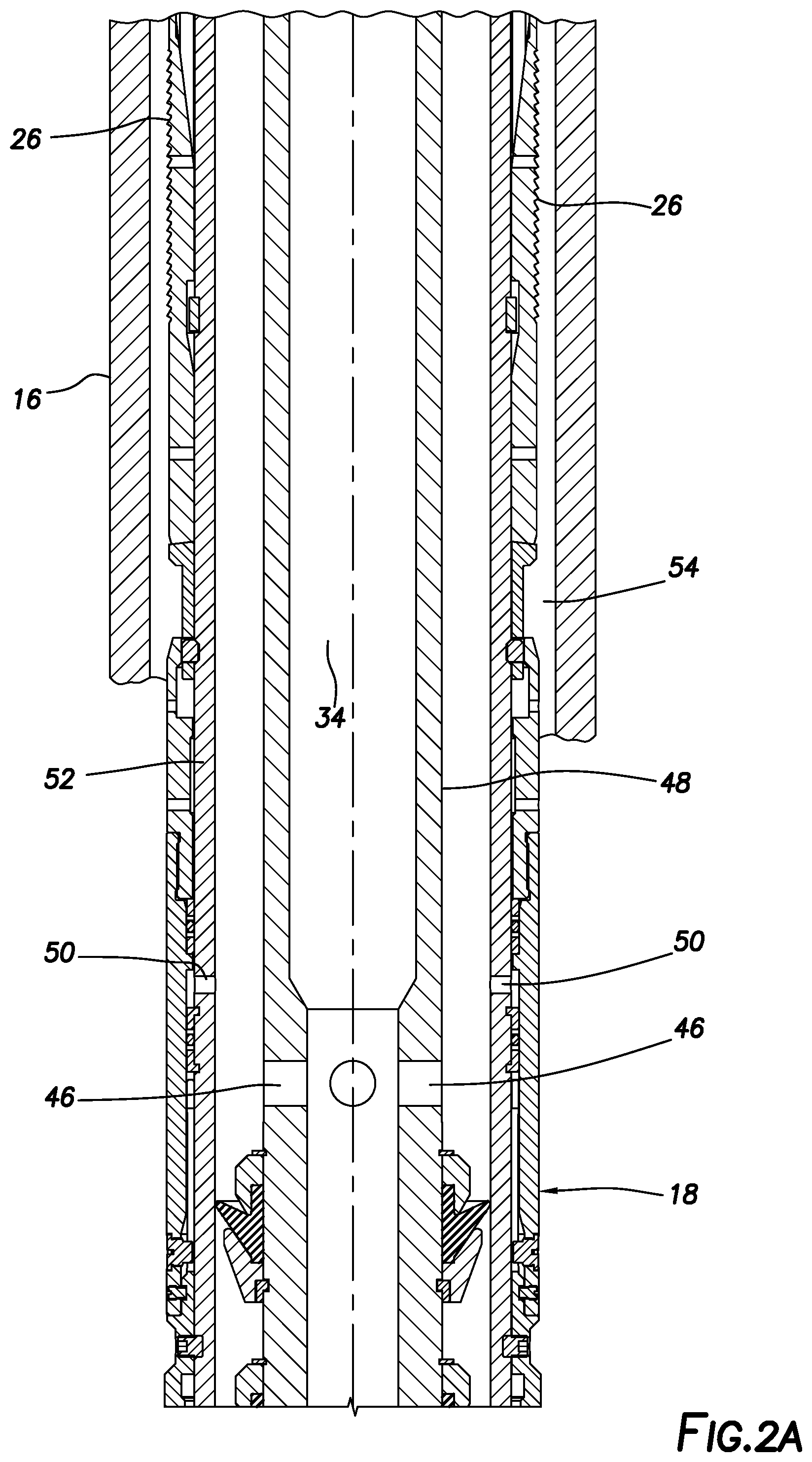 Patent US12448872 Figure 2 – Liner hanger with mechanically locked hydraulic actuator