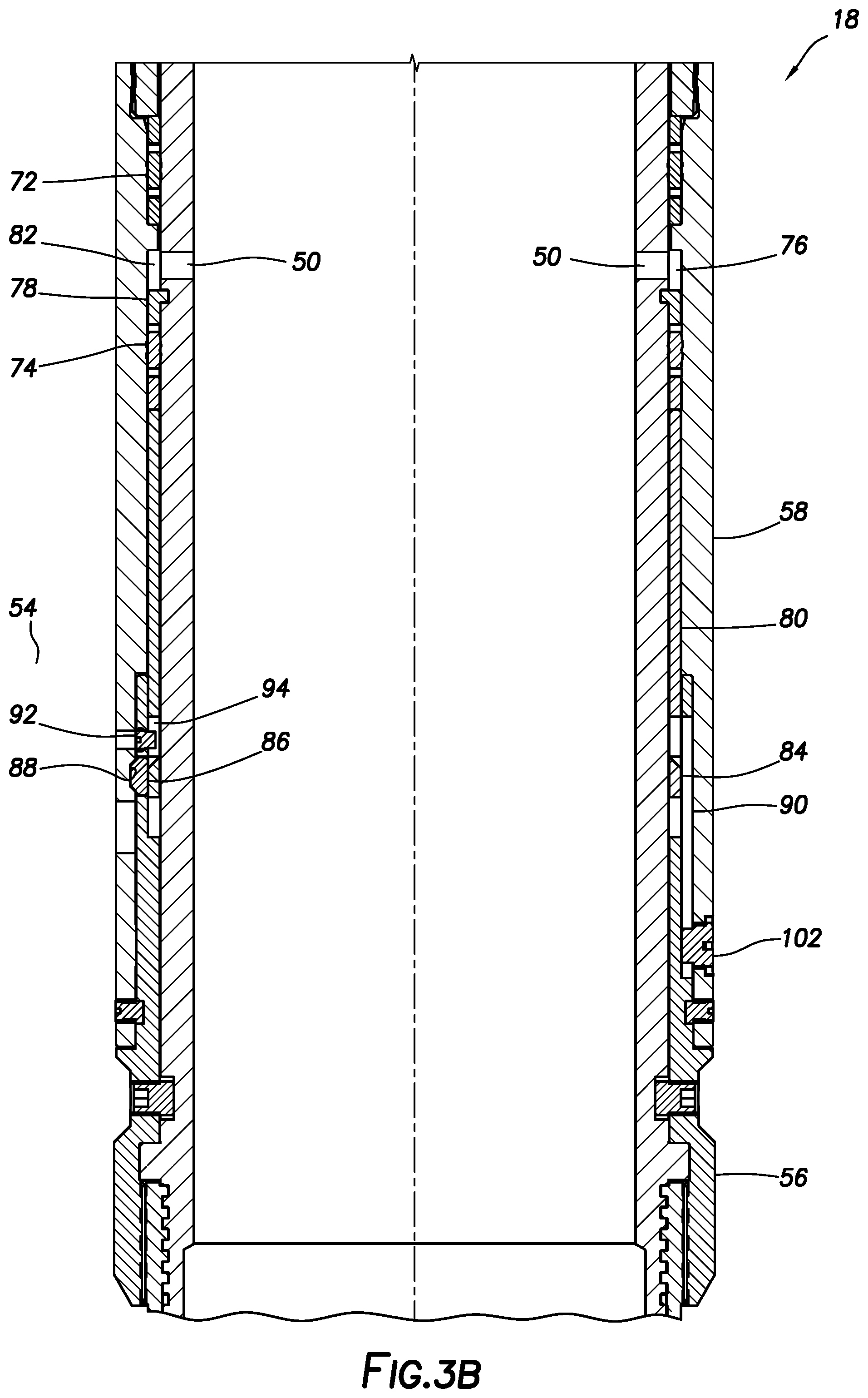 Patent US12448872 Figure 5 – Liner hanger with mechanically locked hydraulic actuator