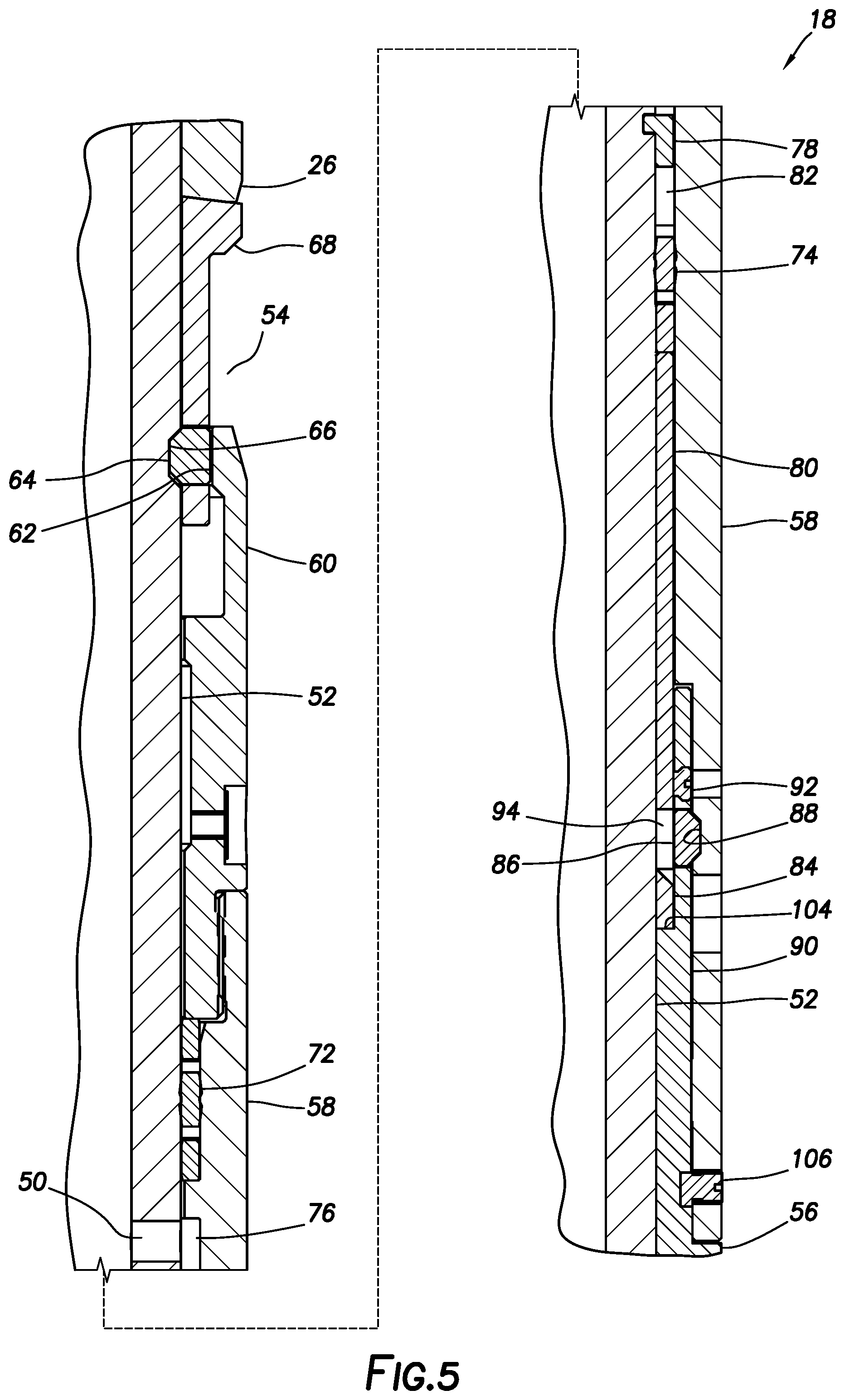 Patent US12448872 Figure 7 – Liner hanger with mechanically locked hydraulic actuator