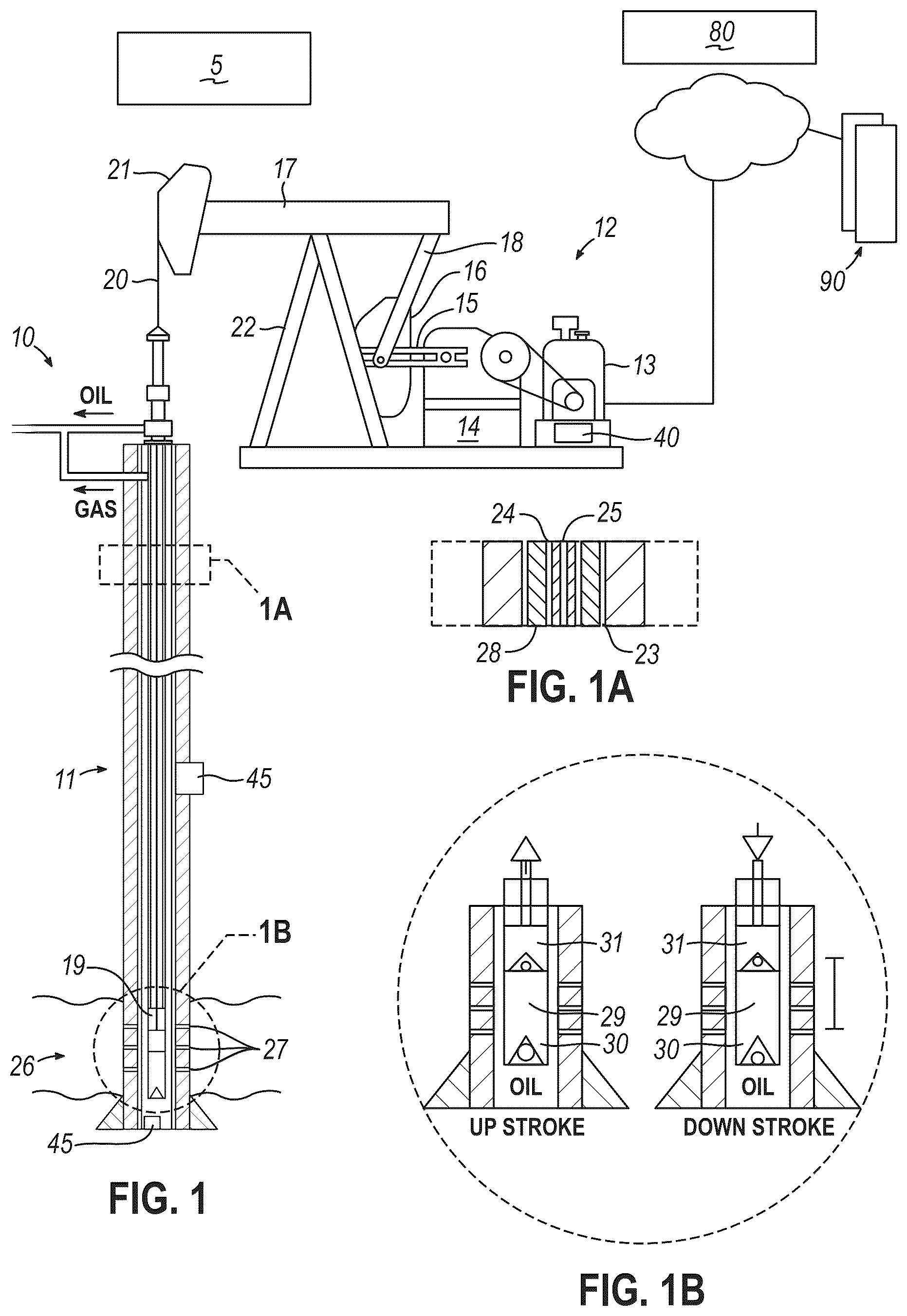 Patent US12448876 Figure 1 – System and method for determining plunger velocity using a downhole card for diagnostics and control of a rod-pumped well