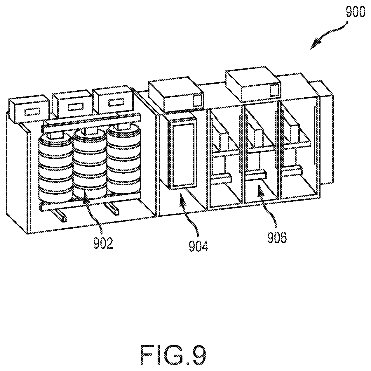 Patent US12448877 Figure 9 – High horsepower pumping configuration for an electric hydraulic fracturing system