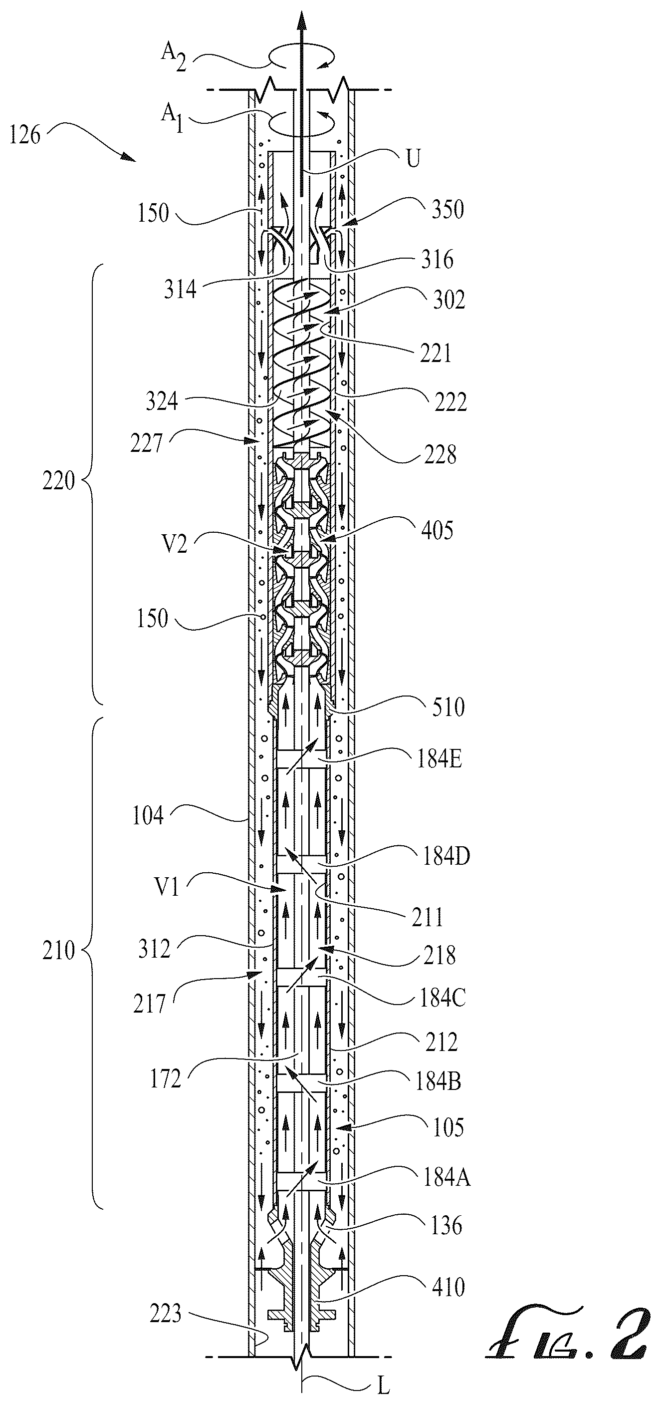Patent US12448878 Figure 2 – Gas separator for electric submersible pump