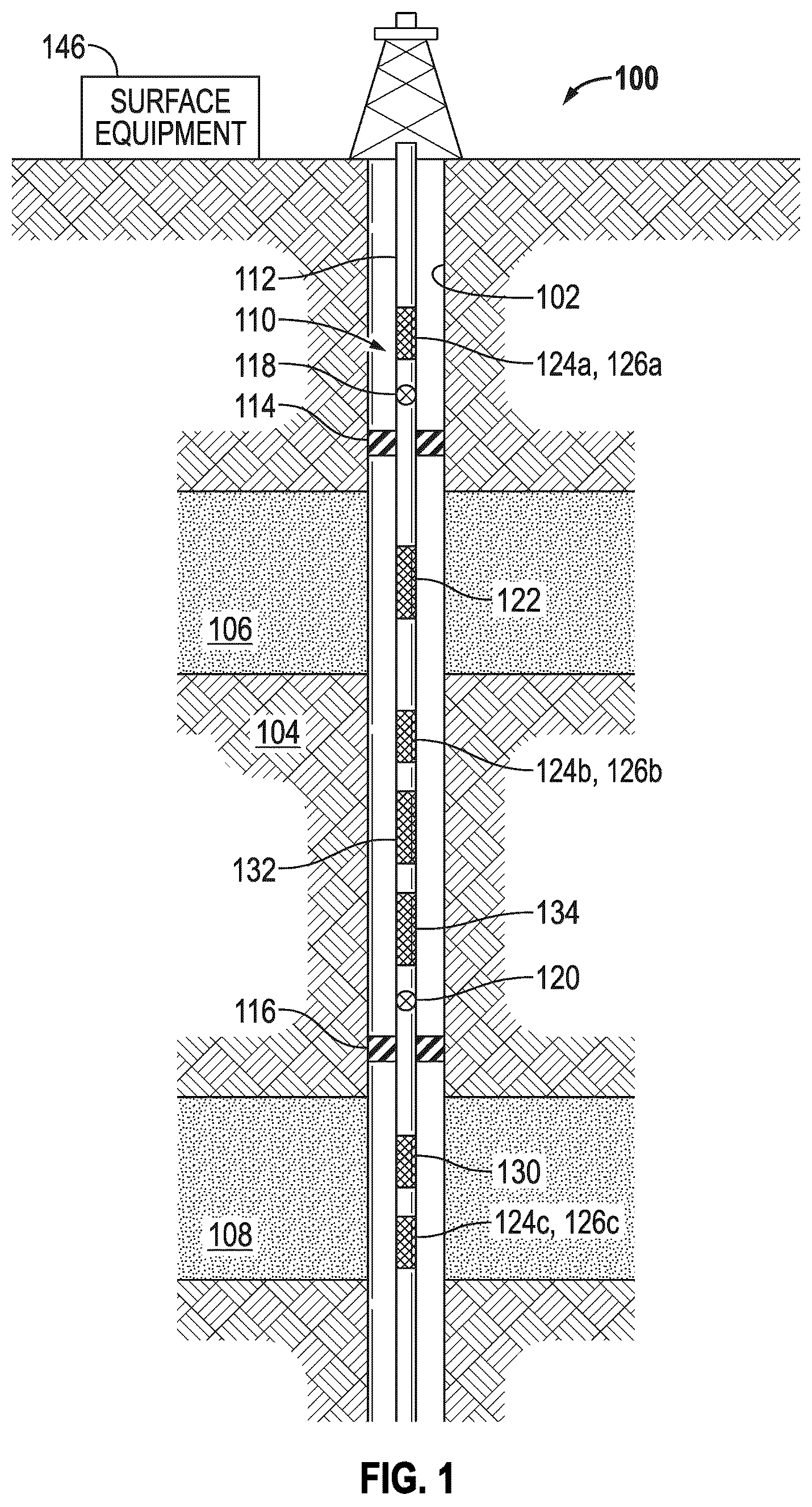 Patent US12448887 — Method and system for automated multi-zone downhole closed loop reservoir testing — Figure 1