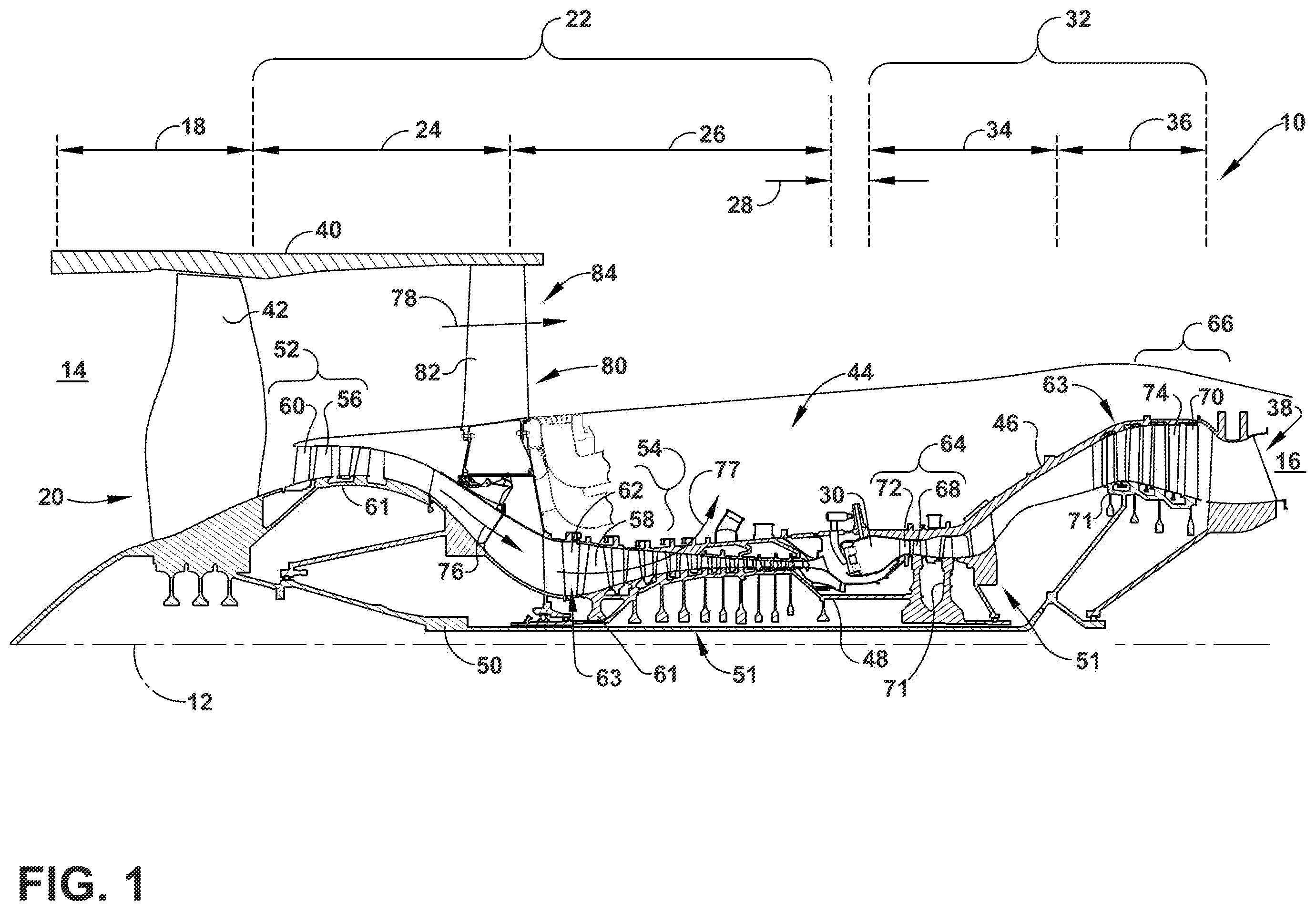 Patent US12448891 Figure 1 – Turbine engine airfoil with a woven core