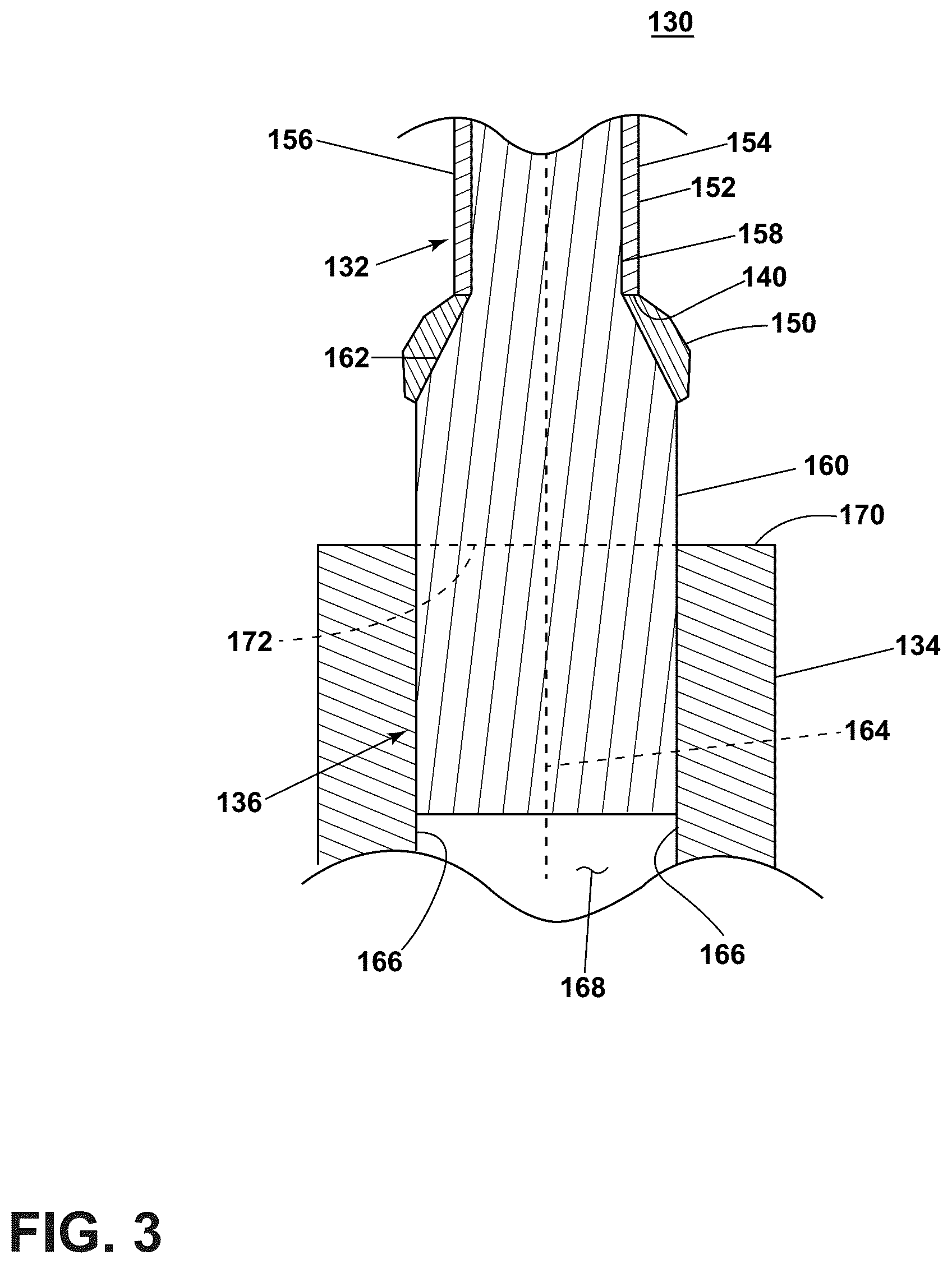 Patent US12448892 Figure 3 – Composite airfoil assembly having a composite airfoil and spar