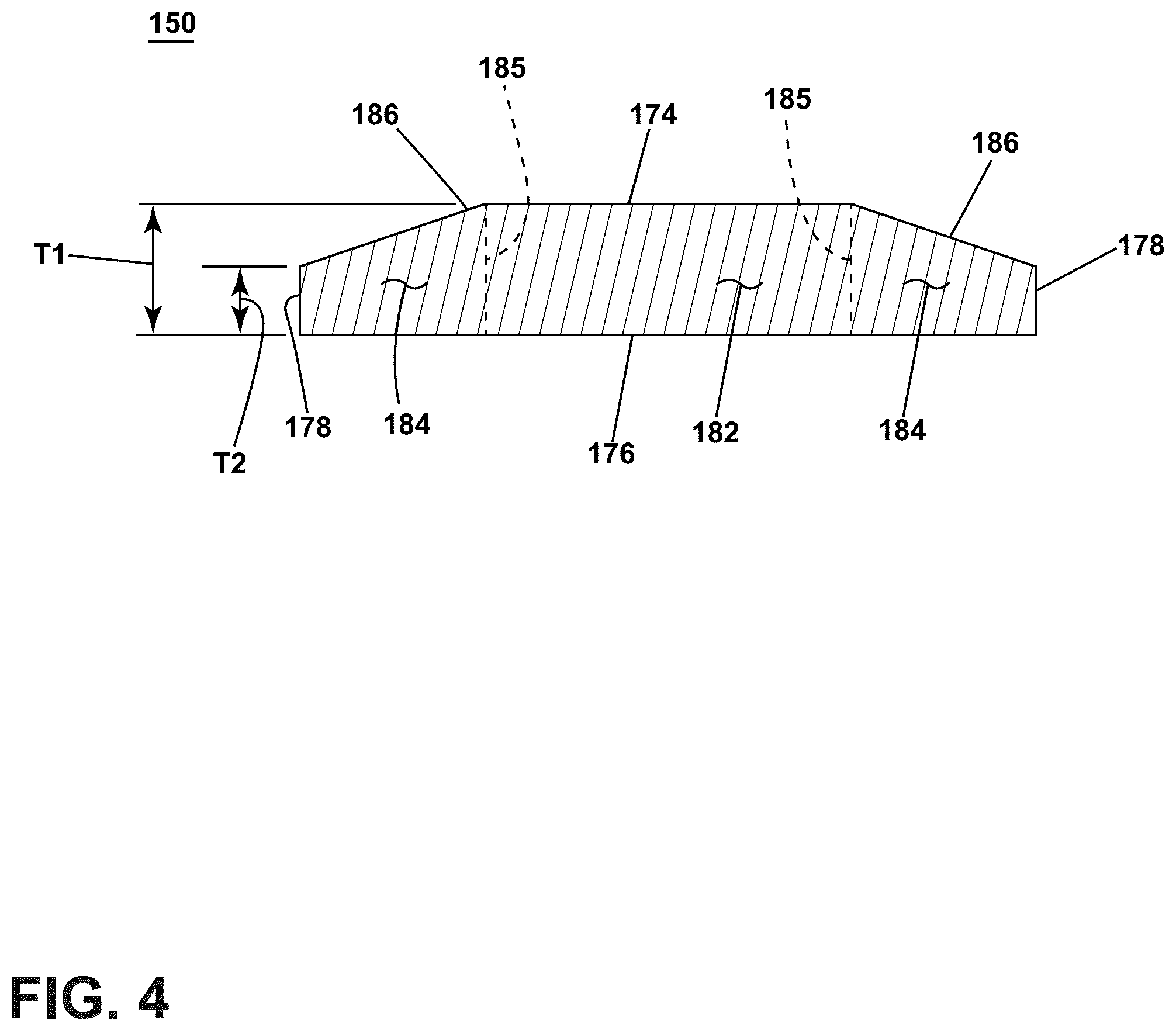 Patent US12448892 Figure 4 – Composite airfoil assembly having a composite airfoil and spar