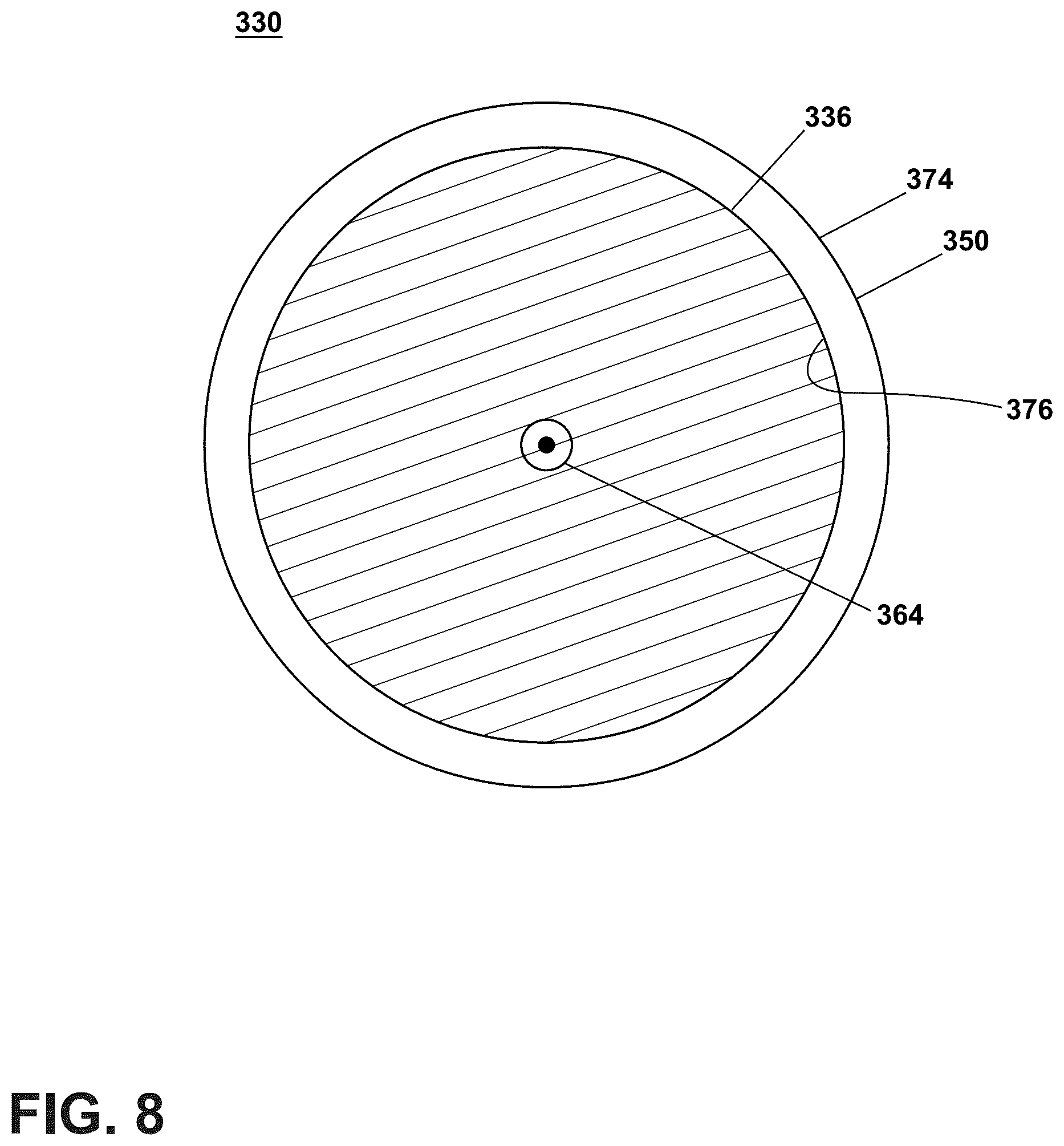 Patent US12448892 Figure 8 – Composite airfoil assembly having a composite airfoil and spar