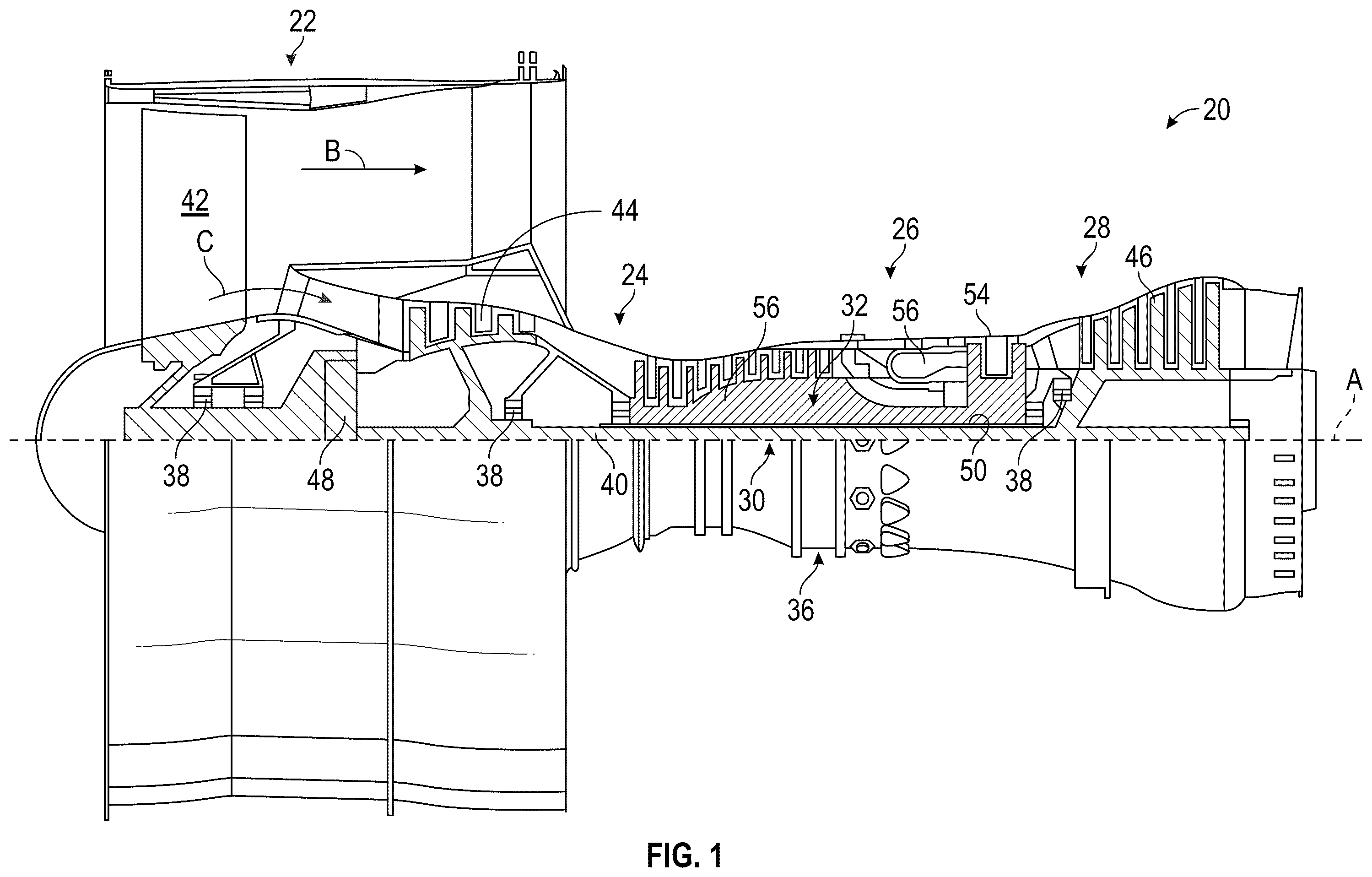 Patent US12448893 Figure 1 – Electromagnetic inducer for gas turbine rotating turbomachinery