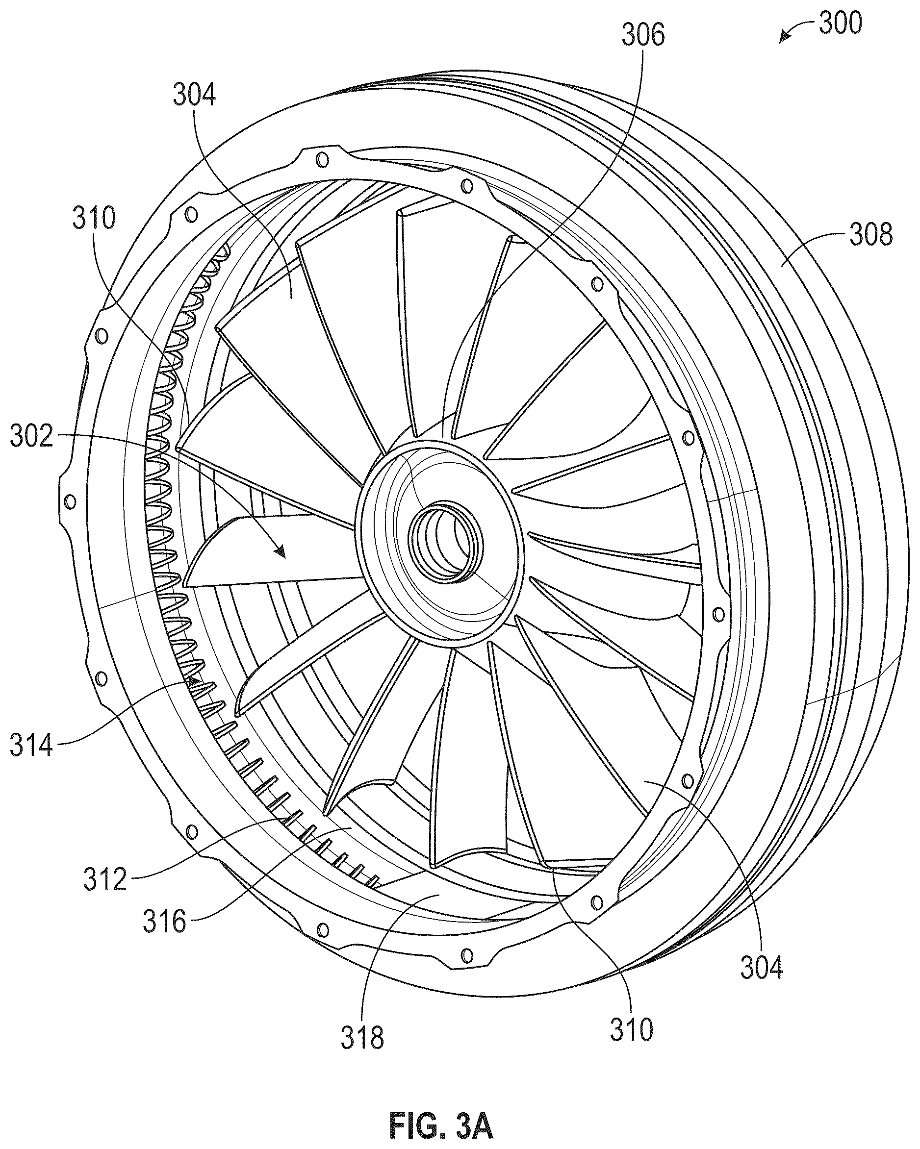 Patent US12448893 Figure 3 – Electromagnetic inducer for gas turbine rotating turbomachinery