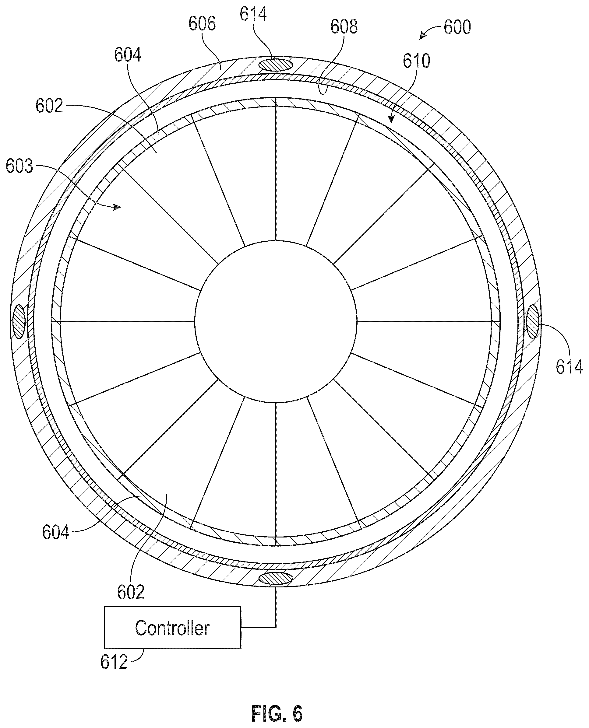 Patent US12448893 Figure 8 – Electromagnetic inducer for gas turbine rotating turbomachinery