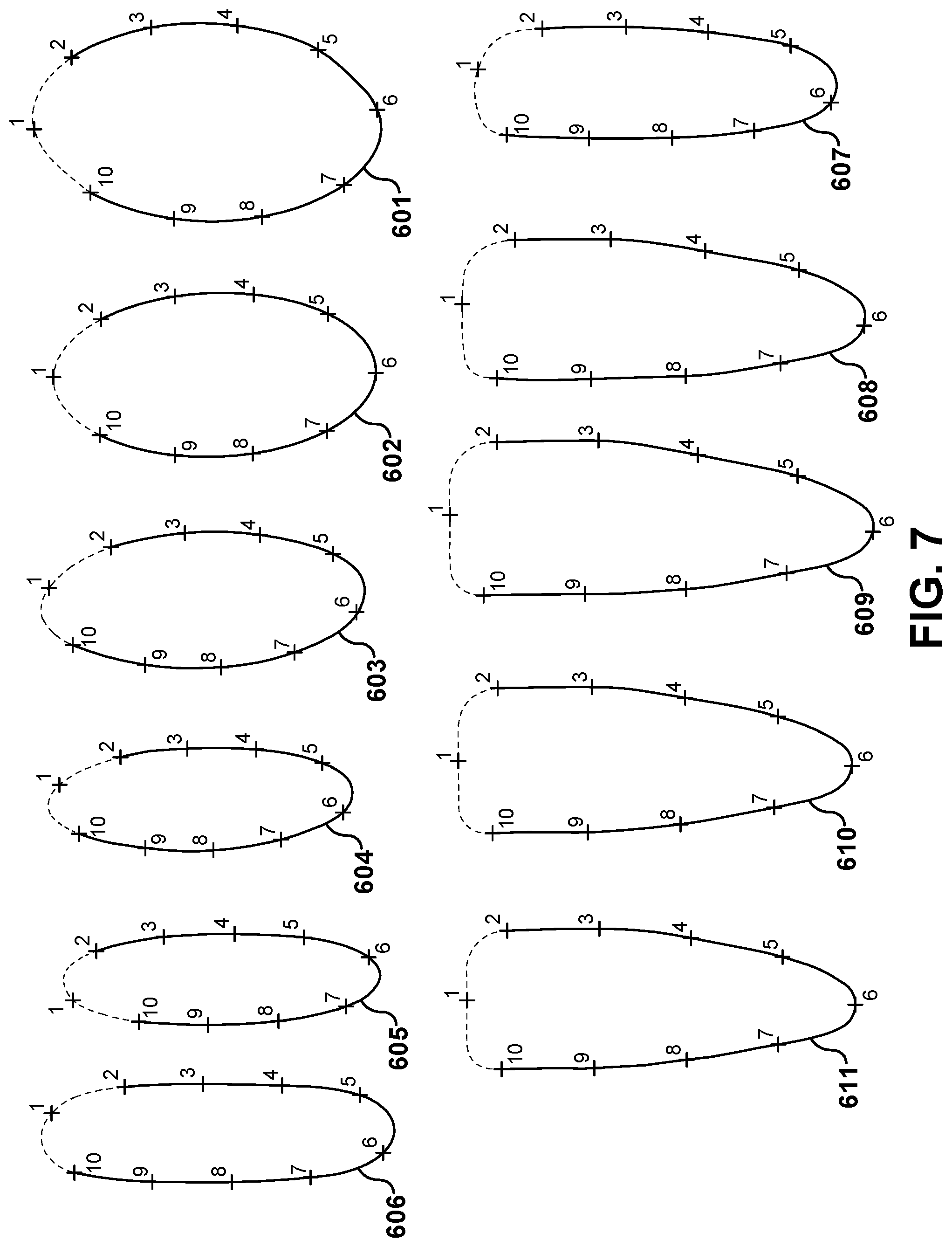 Patent US12448894 Figure 7 – Aerodynamic turbomachine component with cooling features and method of making
