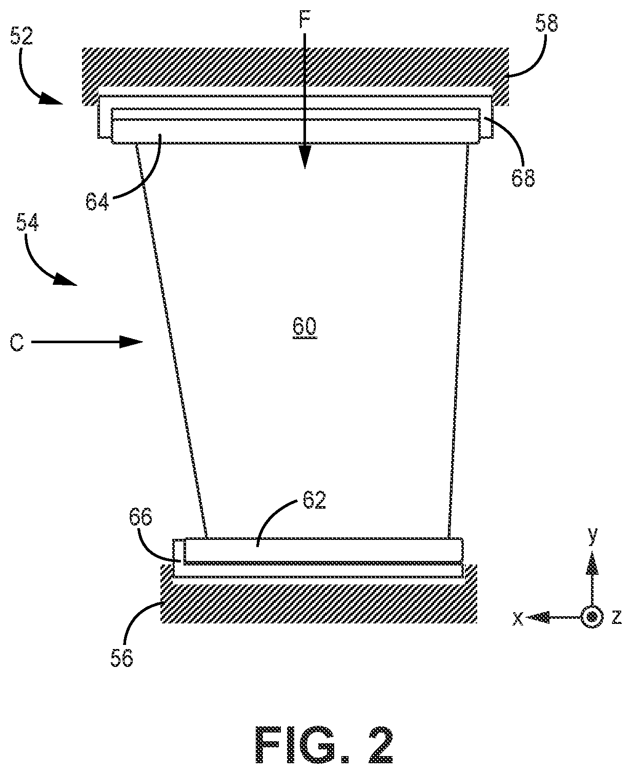 Patent US12448896 Figure 2 – Localized thickening ply reinforcement within ceramic matrix composite airfoil cavity