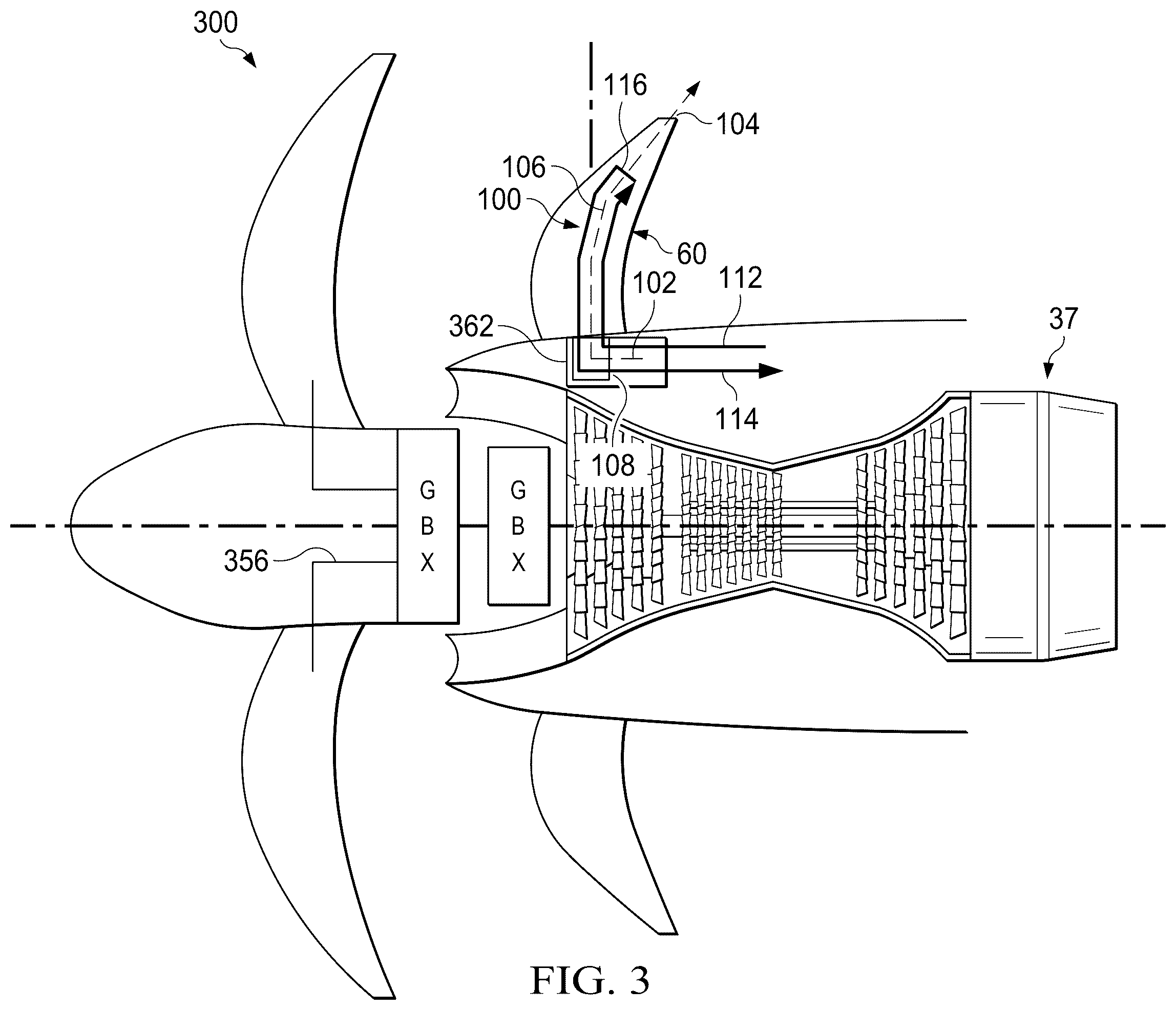 Patent US12448901 Figure 4 – Thermal management system for gas turbine engine with open propulsor