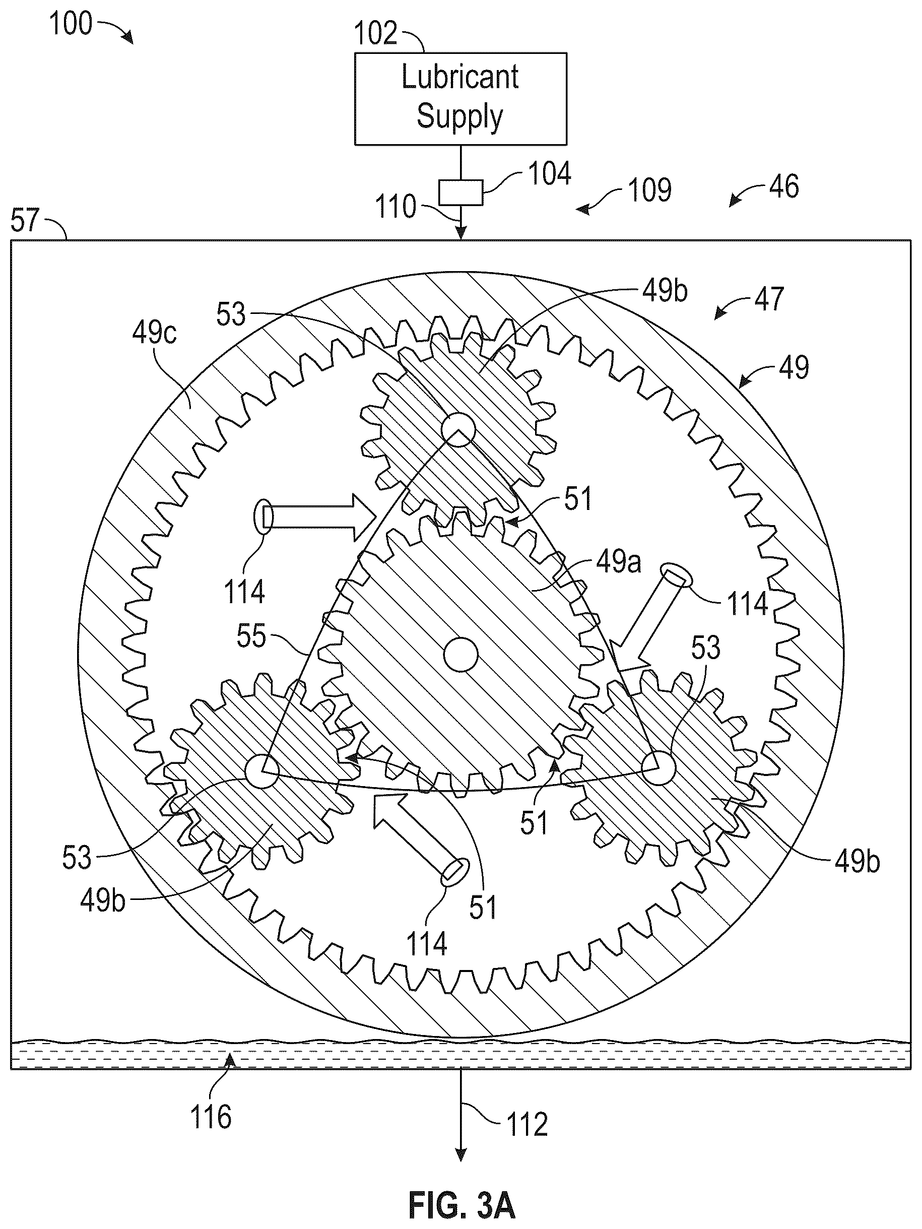 Patent US12448903 Figure 3 – Turbine engine having a lubrication system with a gearbox lubrication system parameter