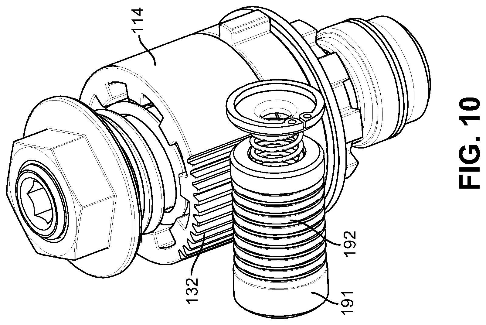 Patent US12448905 Figure 4 – Valve bridge with integrated spline bushing for lost motion and engine brake