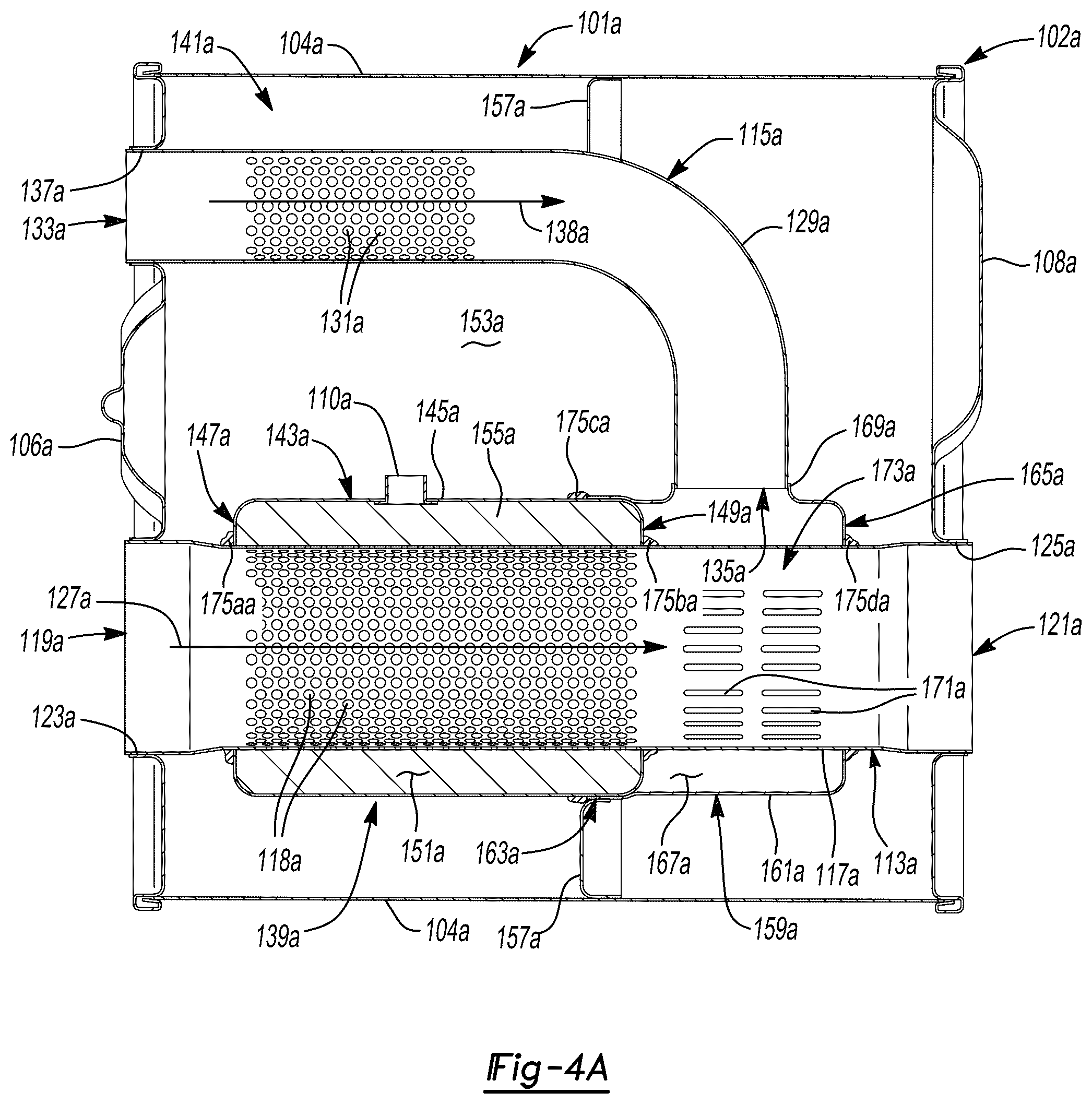 Patent US12448907 Figure 4 – Dual mode muffler