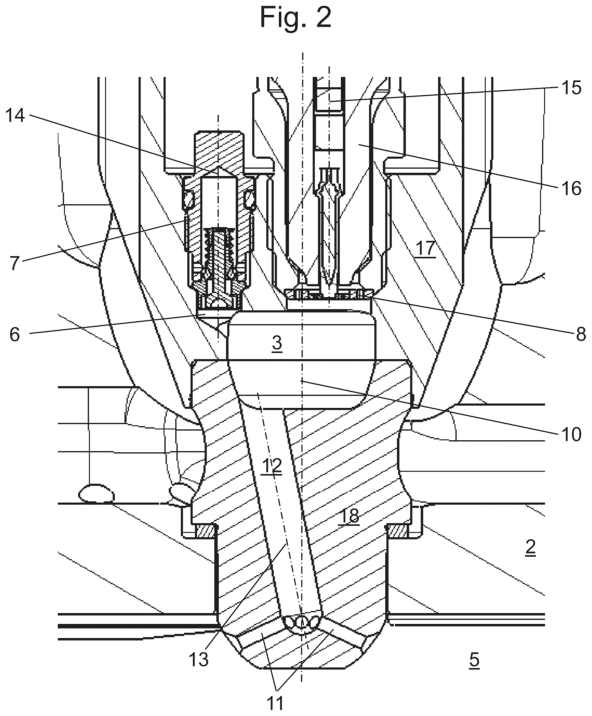 Patent US12448913 Figure 2 – Pre-chamber assembly