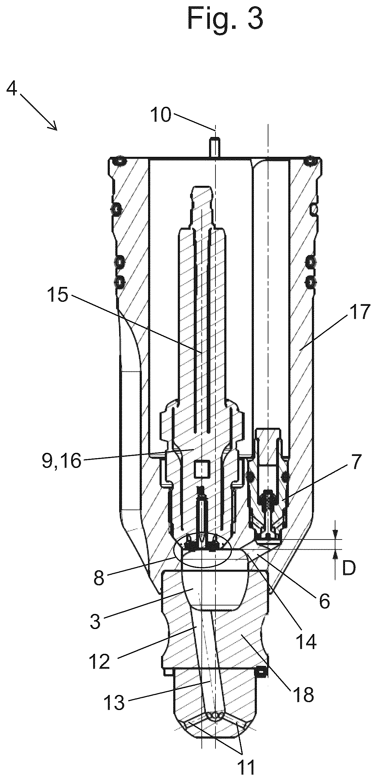 Patent US12448913 Figure 3 – Pre-chamber assembly
