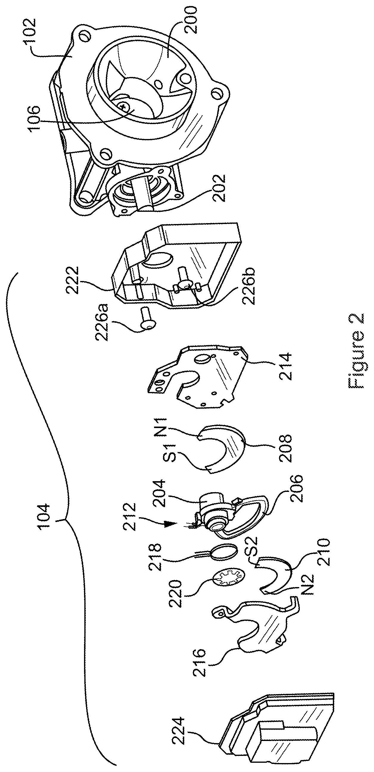 Patent US12448926 Figure 2 – Throttle drive actuator for an engine