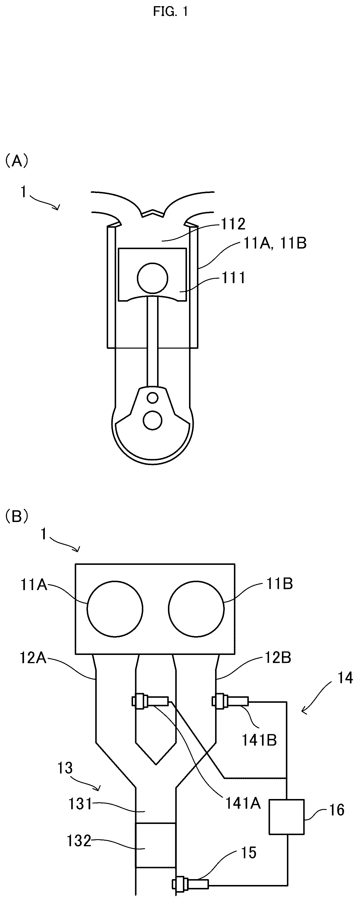 Patent US12448930 Figure 1 – Individual throttle-type or unequal interval combustion-type multi-cylinder engine unit