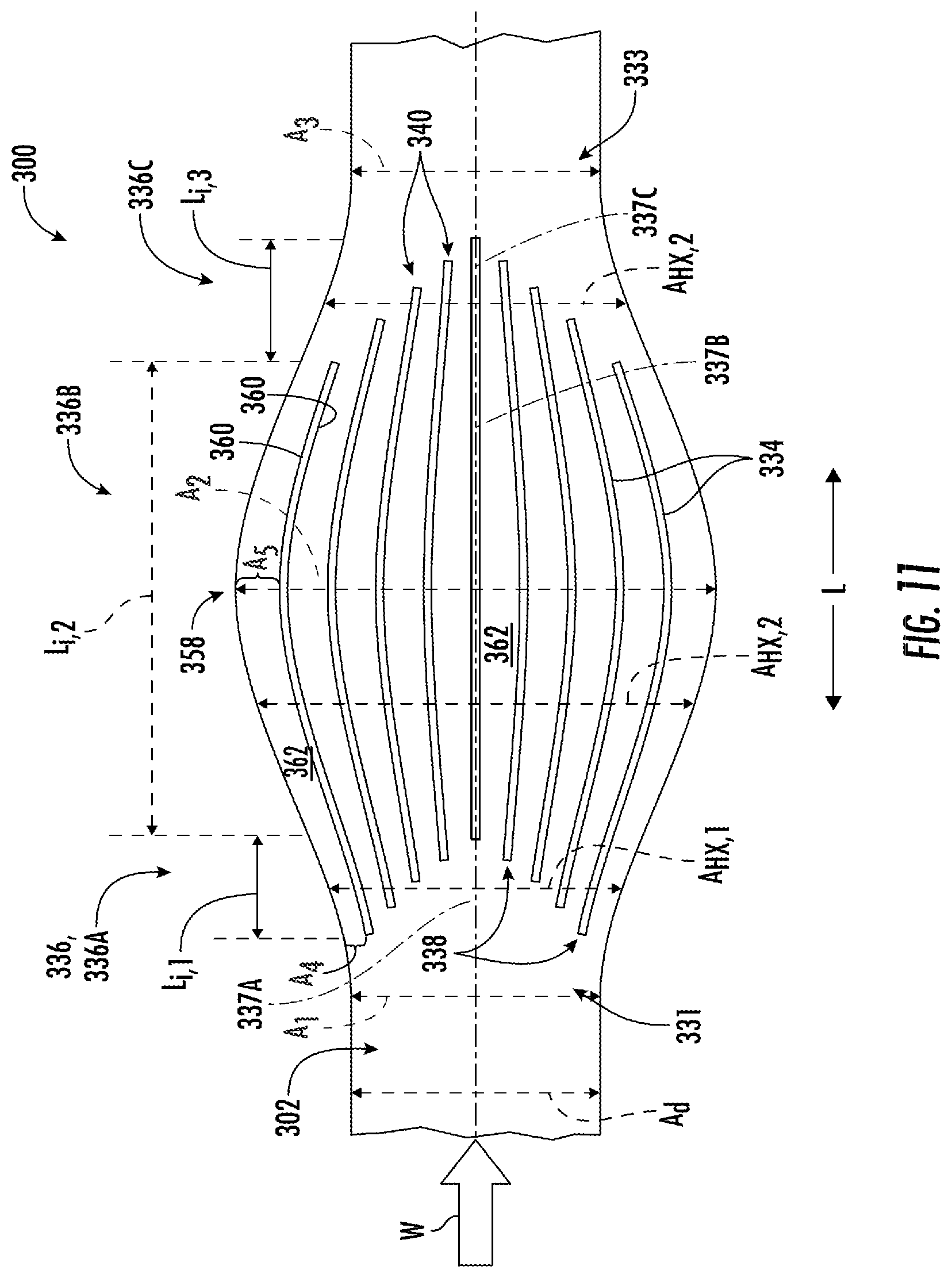 Patent US12448936 Figure 6 – Gas turbine engine having a heat exchanger located in an annular duct