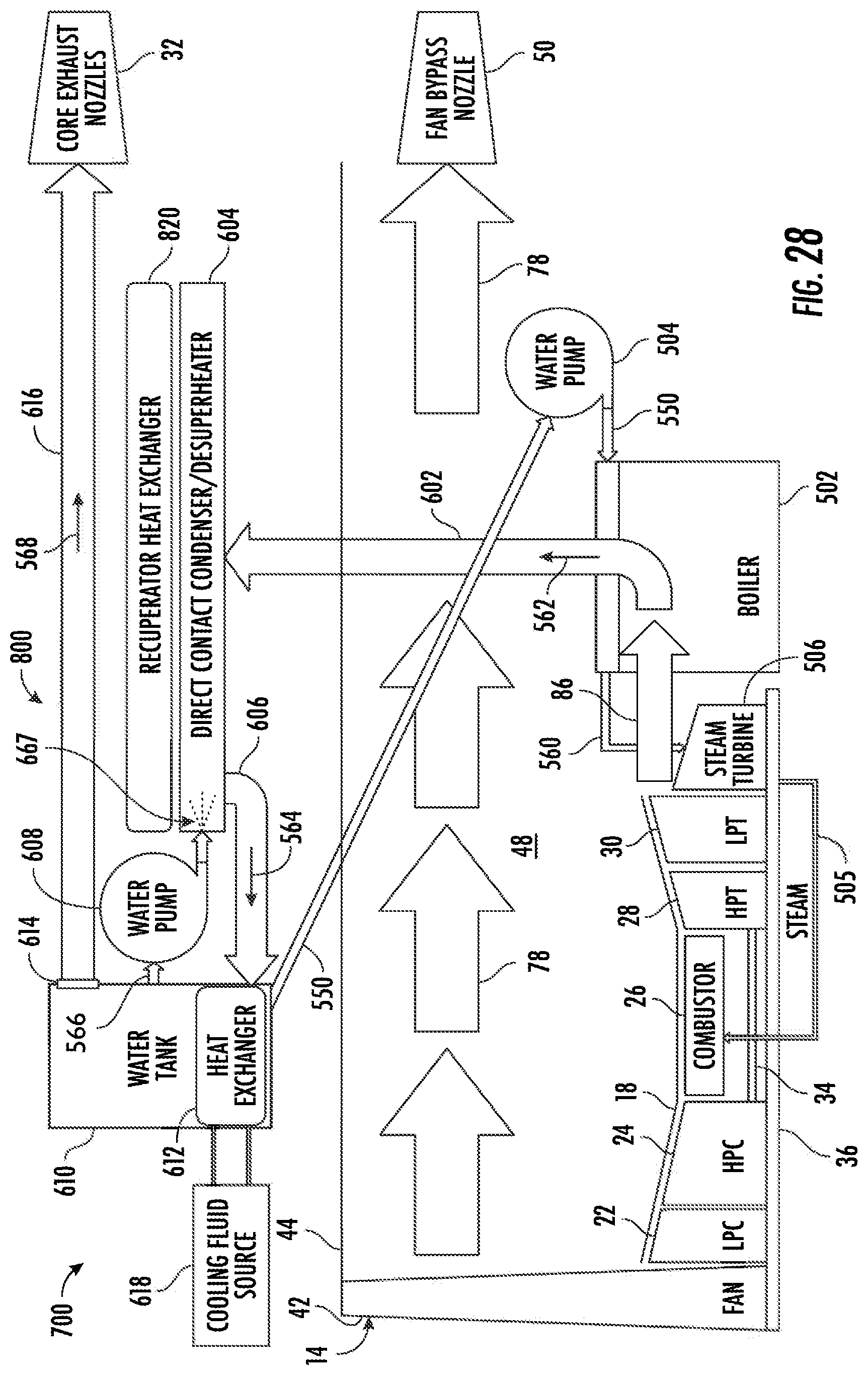 Patent US12448936 Figure 18 – Gas turbine engine having a heat exchanger located in an annular duct