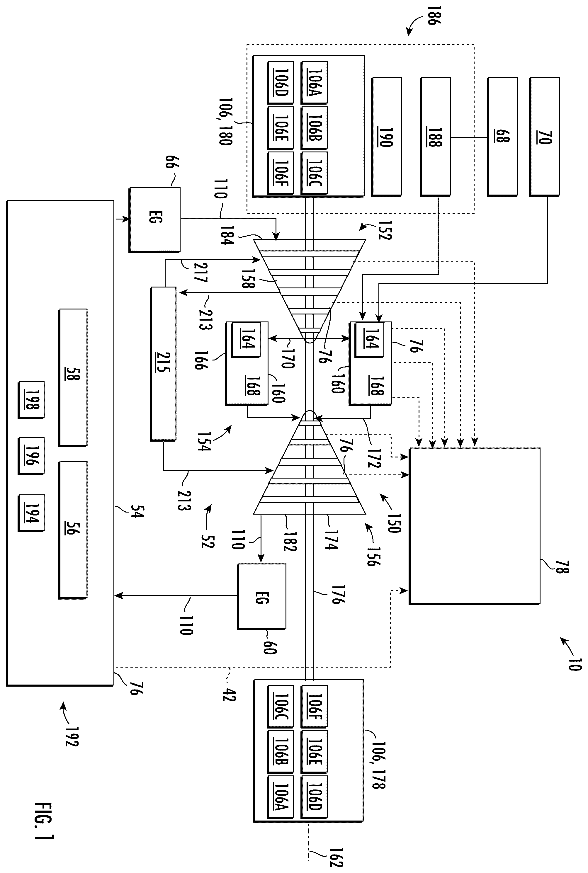 Patent US12448937 — System and method for operating exhaust gas recirculation in gas turbines — Figure 1
