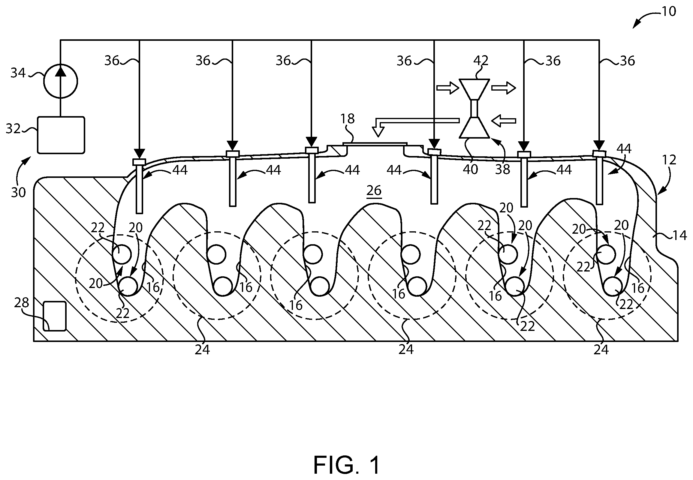 Patent US12448939 Figure 1 – Fuel admission tube for enhanced mixing in gaseous fuel engine and engine operating method