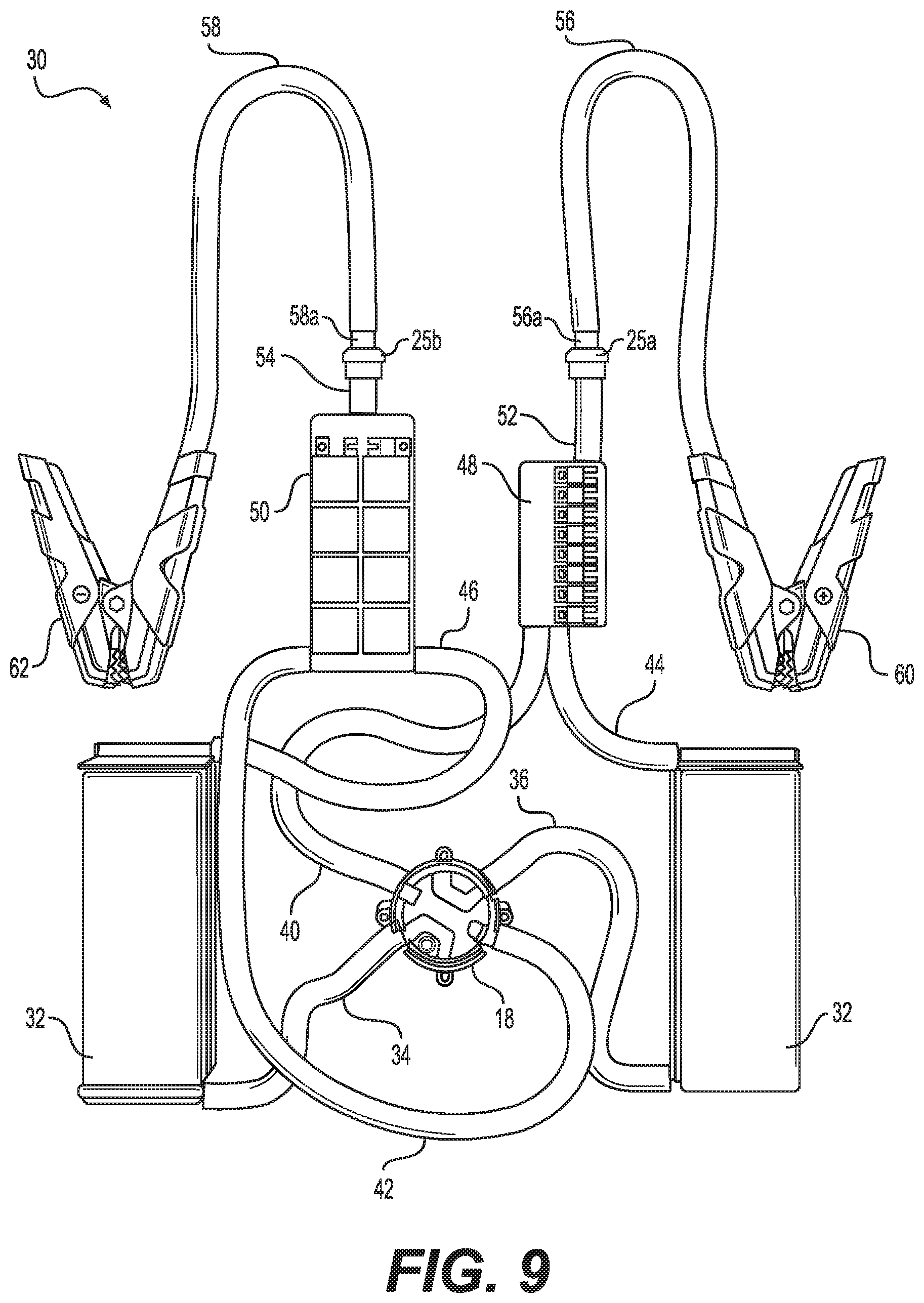 Patent US12448941 Figure 5 – Rechargeable battery jump starting device with depleted or discharged battery pre-conditioning system