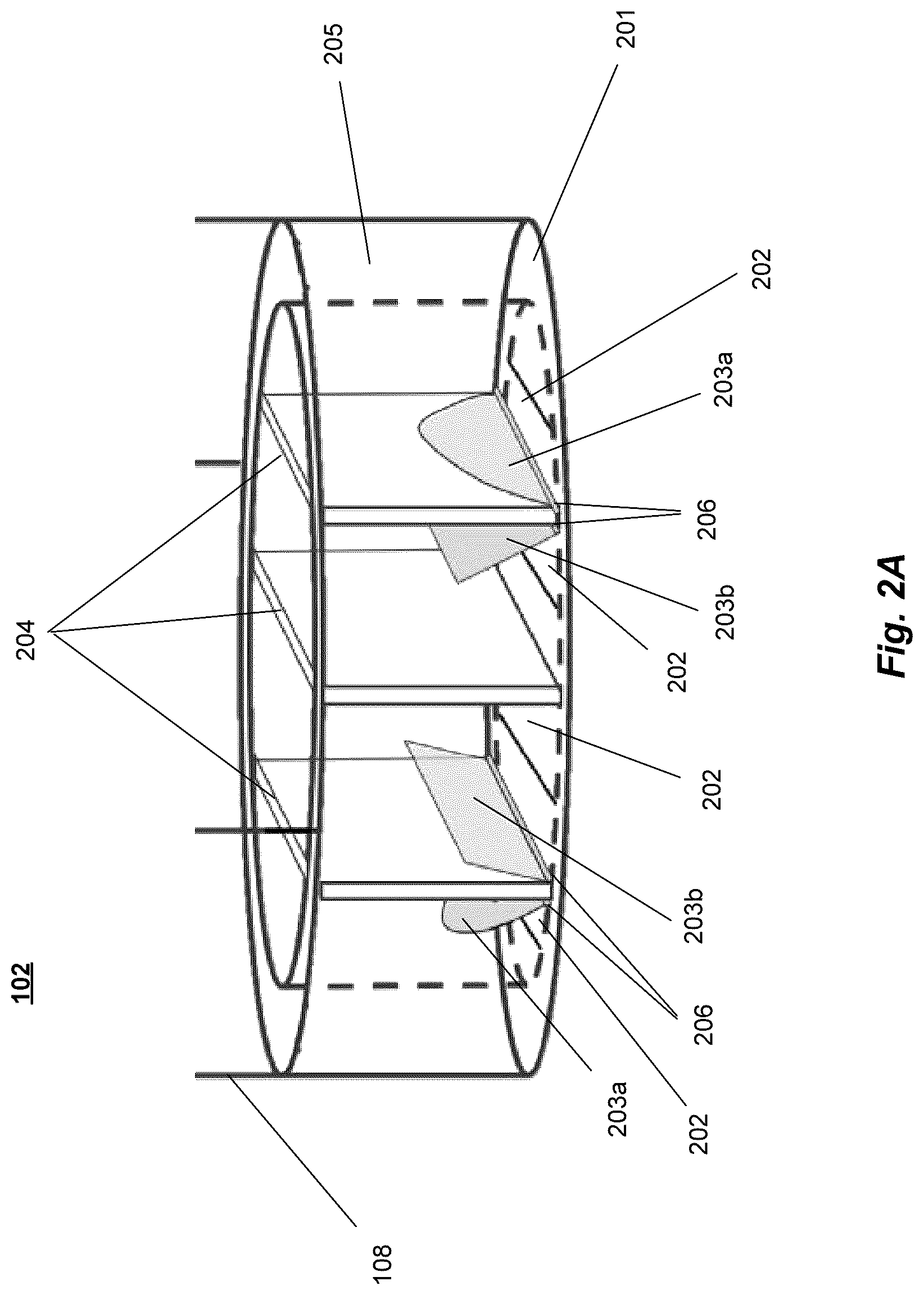 Patent US12448943 Figure 2 – Two-body flexible tether-connected oscillating water column