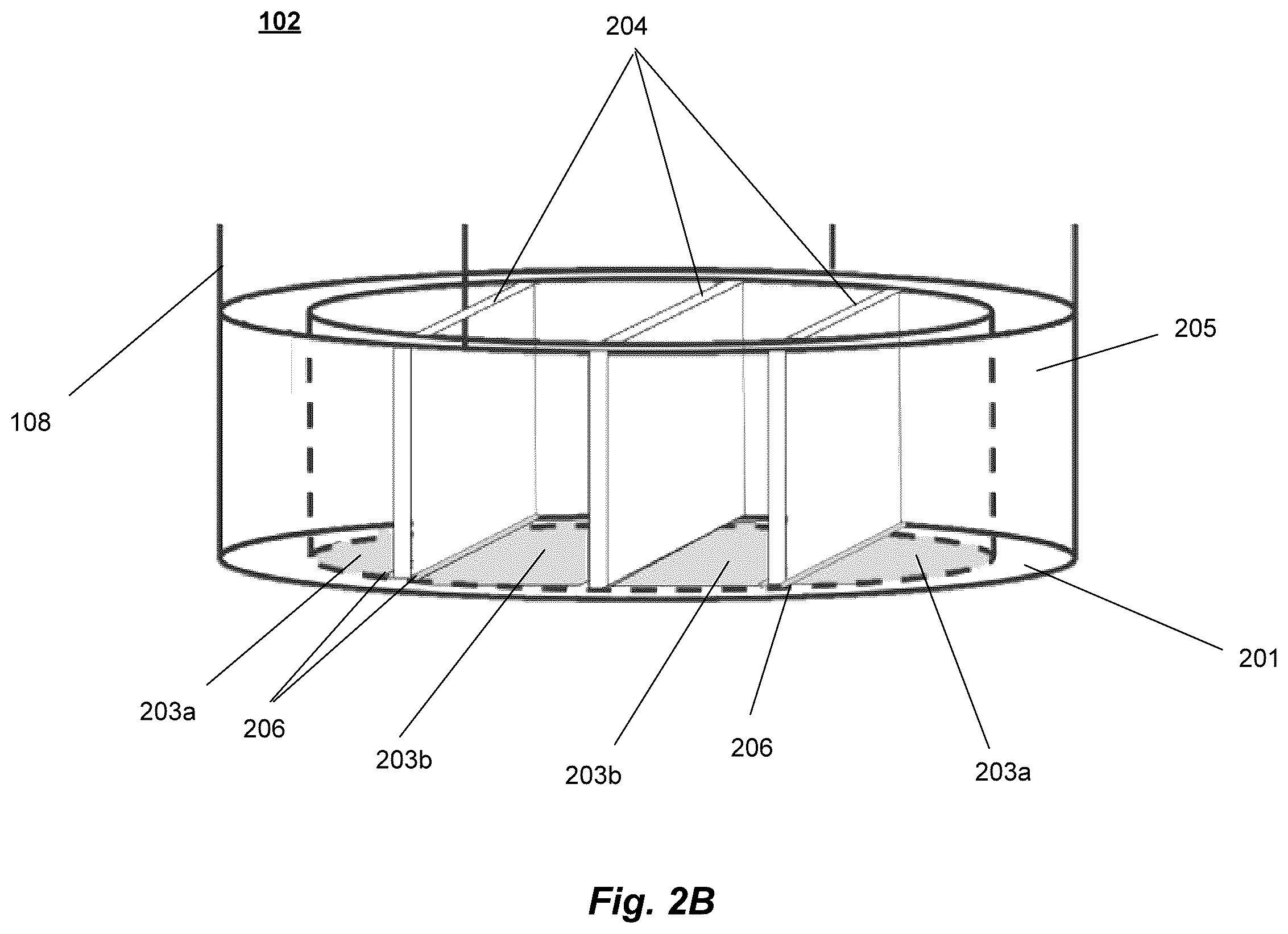Patent US12448943 Figure 3 – Two-body flexible tether-connected oscillating water column
