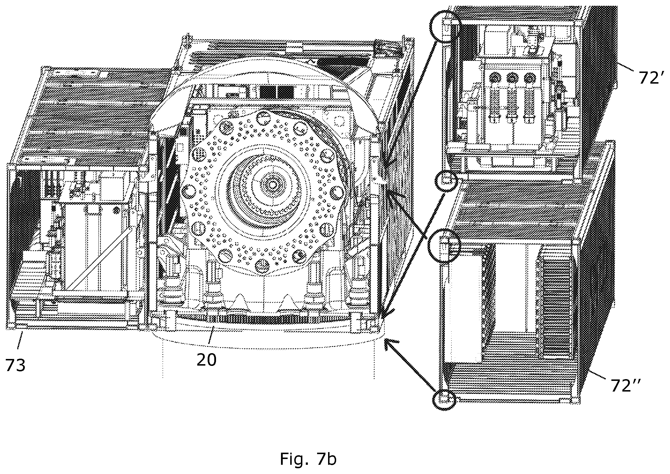 Patent US12448950 Figure 7 – Set of units for making a wind turbine nacelle