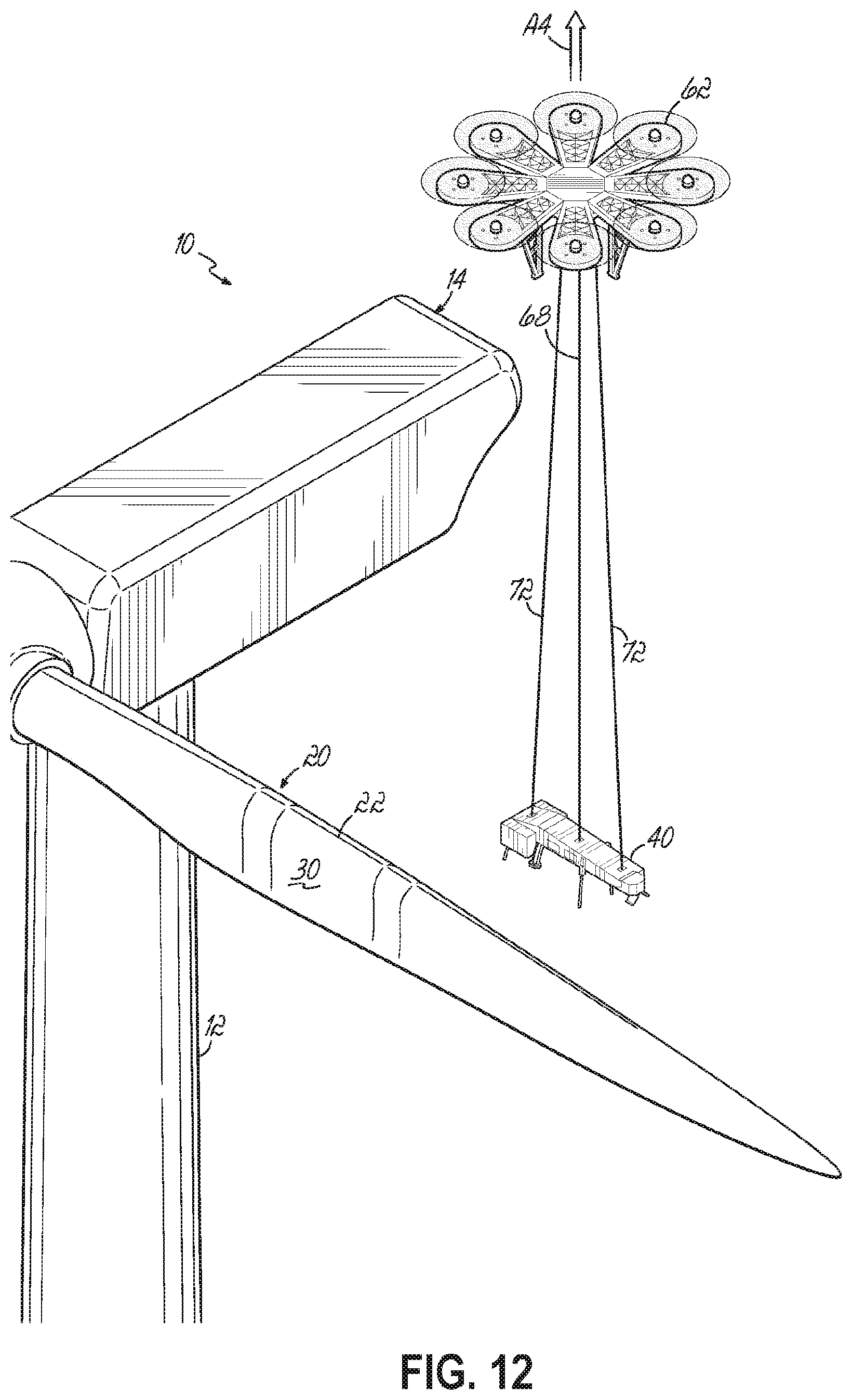 Patent US12448952 Figure 13 – System and method for repairing leading edge damage on a wind turbine blade