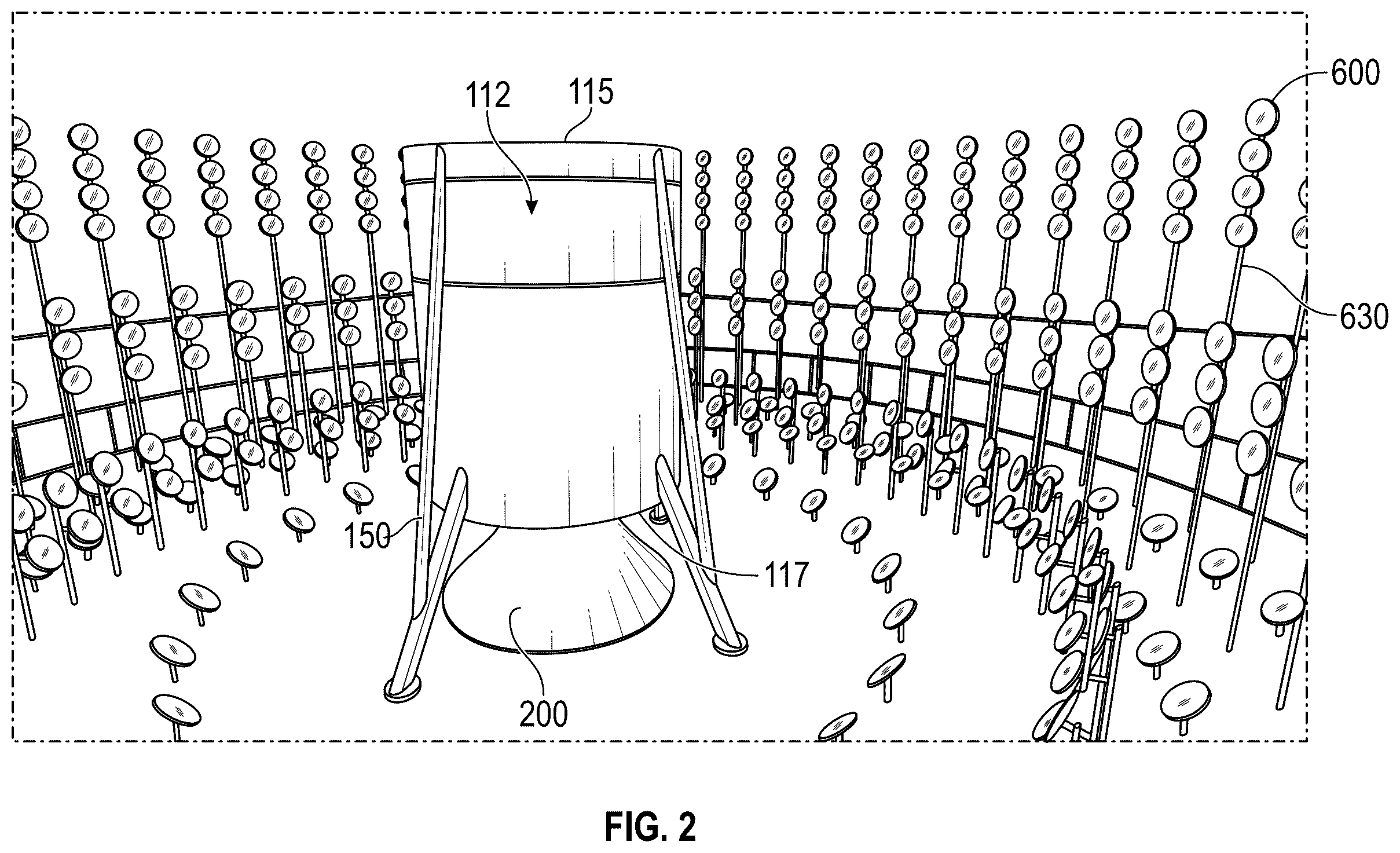 Patent US12448953 Figure 2 – Solar energy directed to a cylinder containing a propeller used to generate electricity