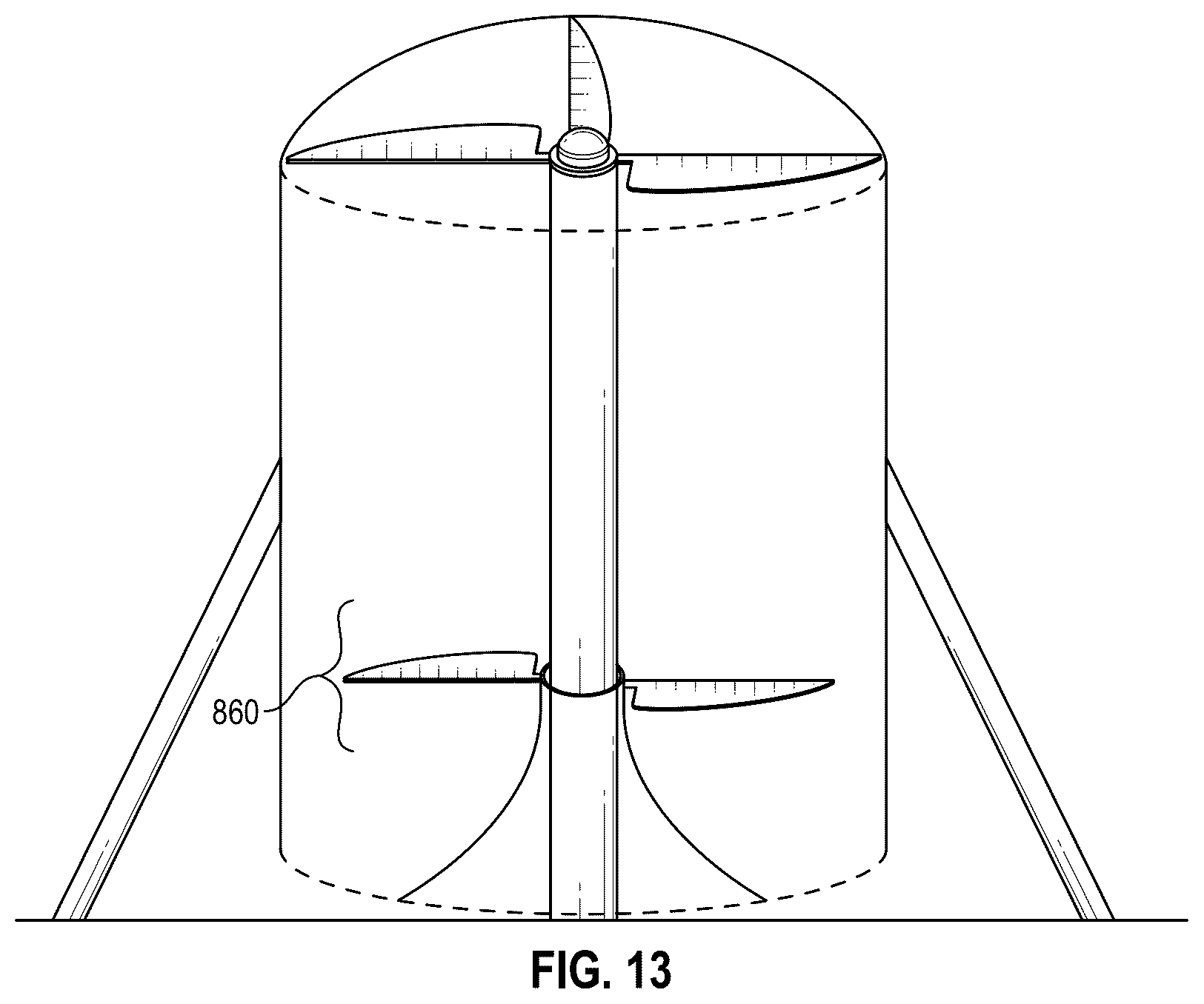 Patent US12448953 Figure 11 – Solar energy directed to a cylinder containing a propeller used to generate electricity