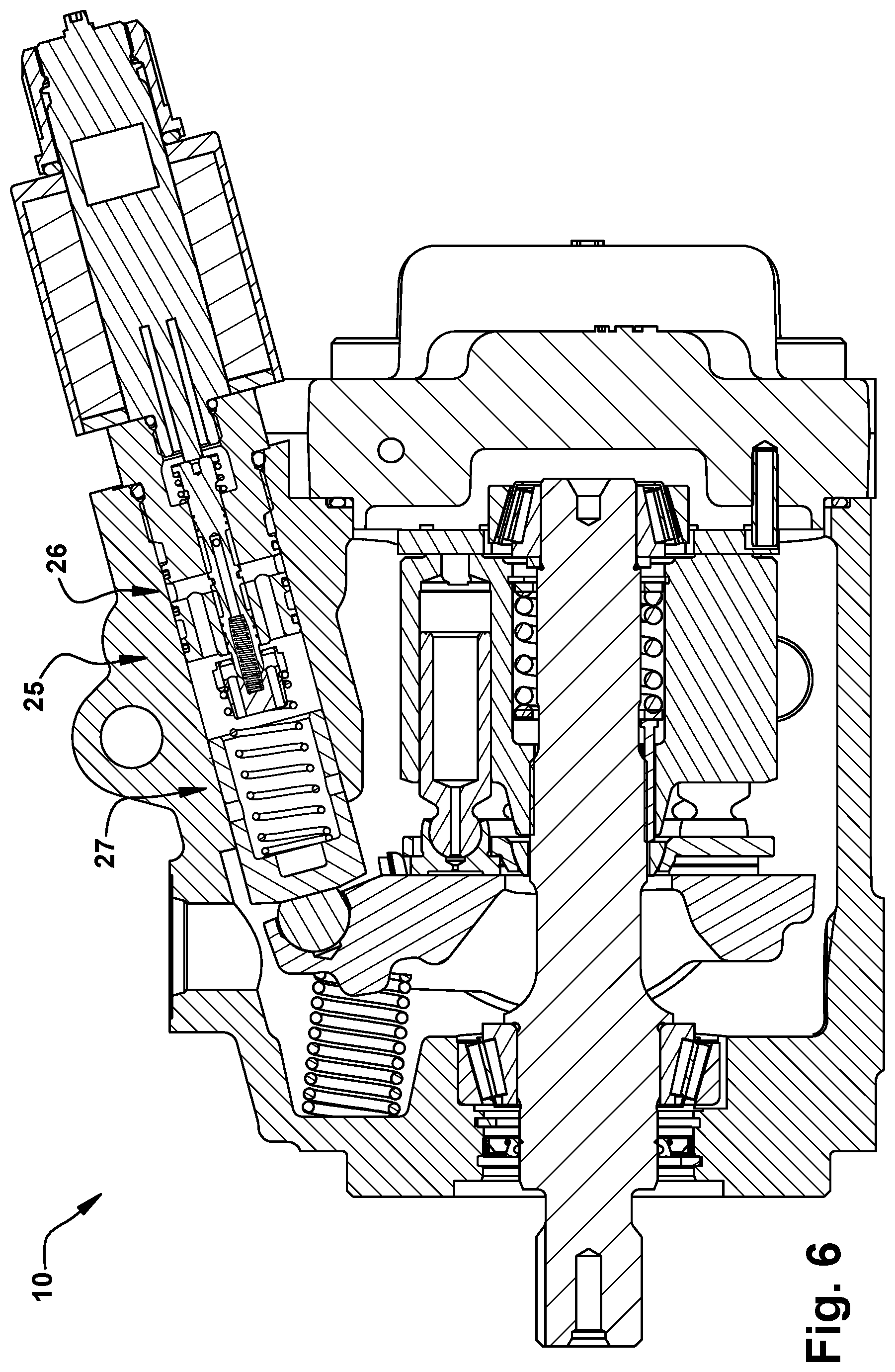 Patent US12448955 Figure 6 – Displacement control for hydraulic pump
