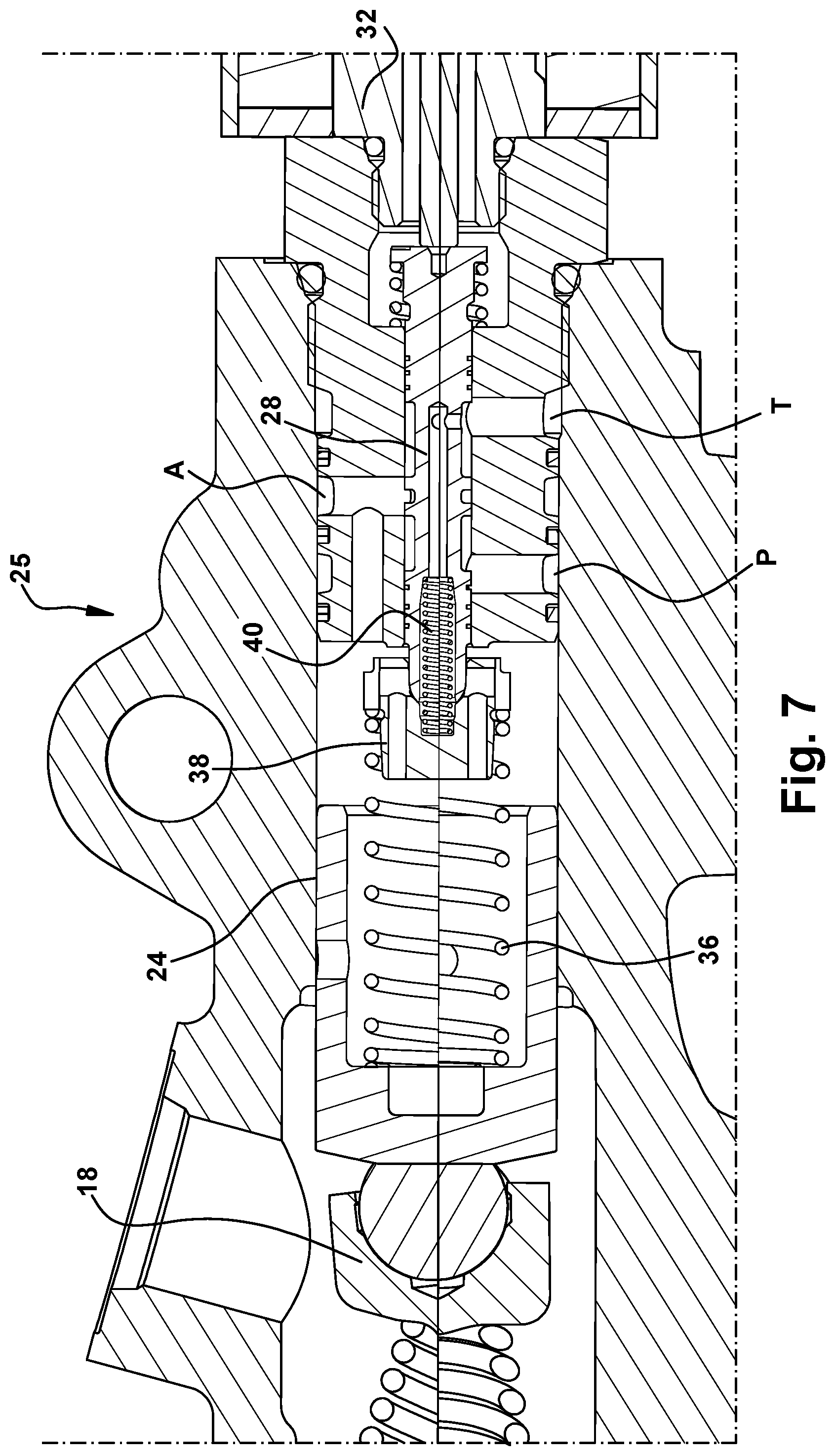 Patent US12448955 Figure 7 – Displacement control for hydraulic pump