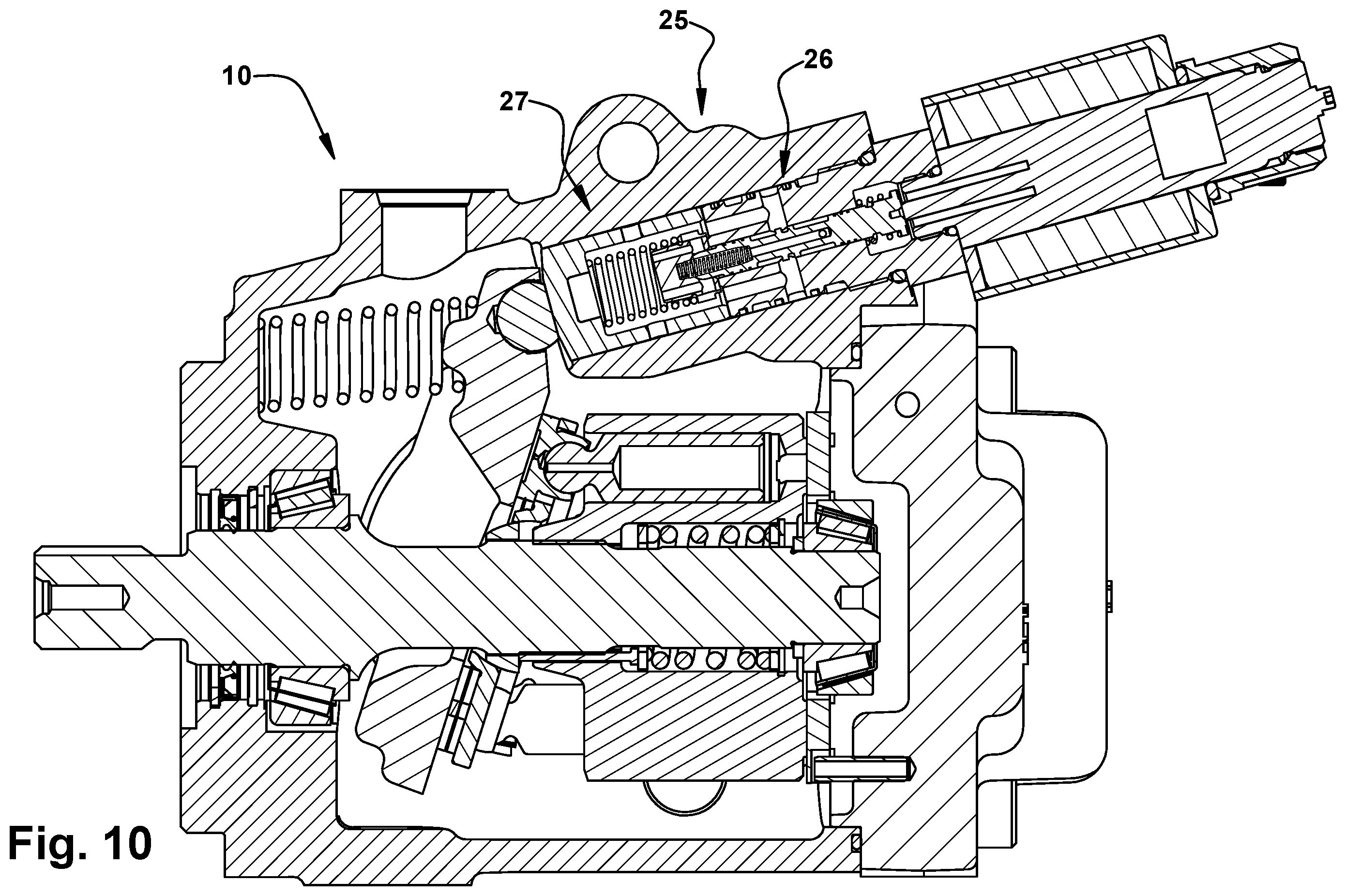 Patent US12448955 Figure 10 – Displacement control for hydraulic pump