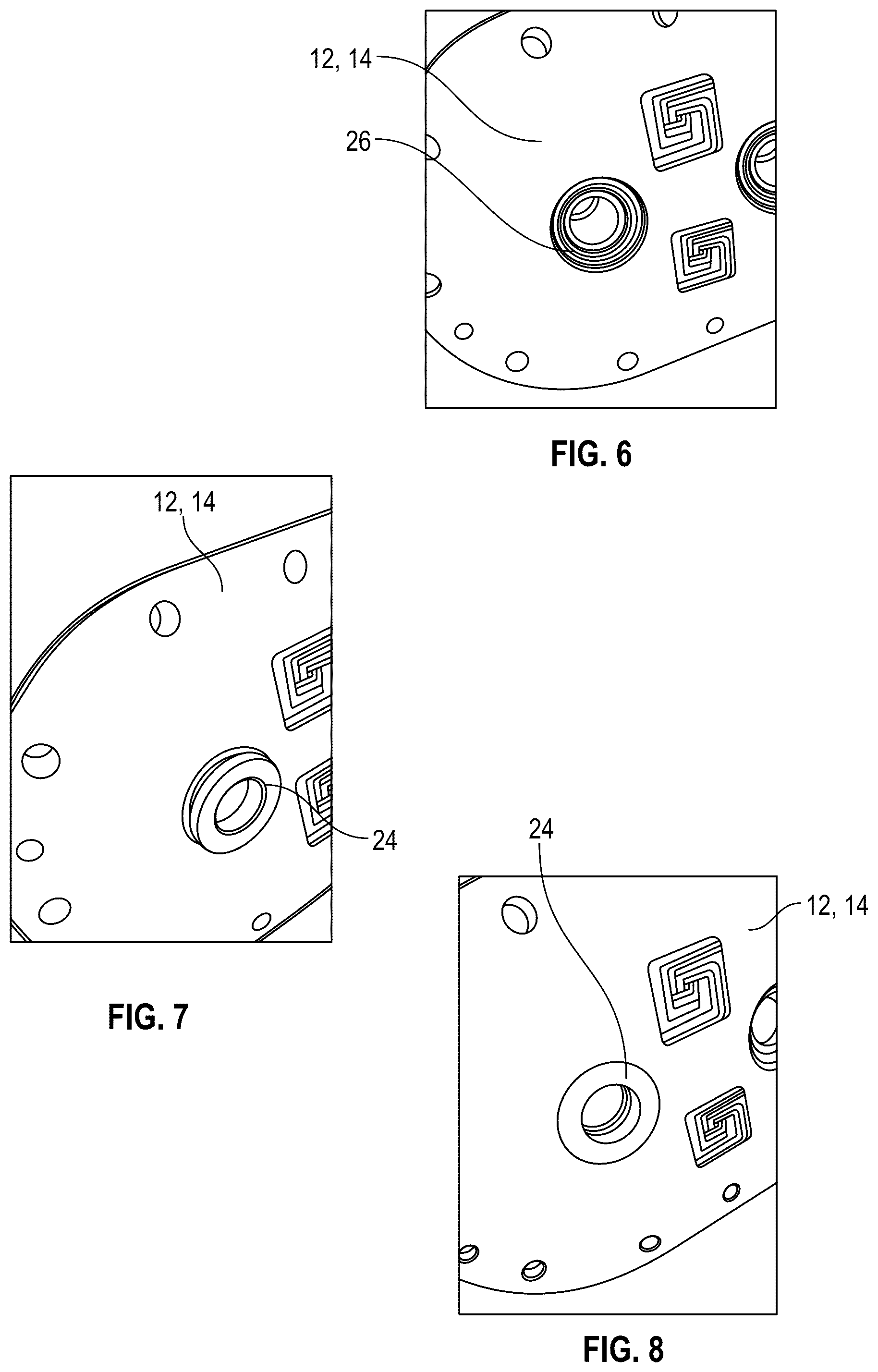 Patent US12448966 Figure 4 – End plates and inner plate bushings for pumps