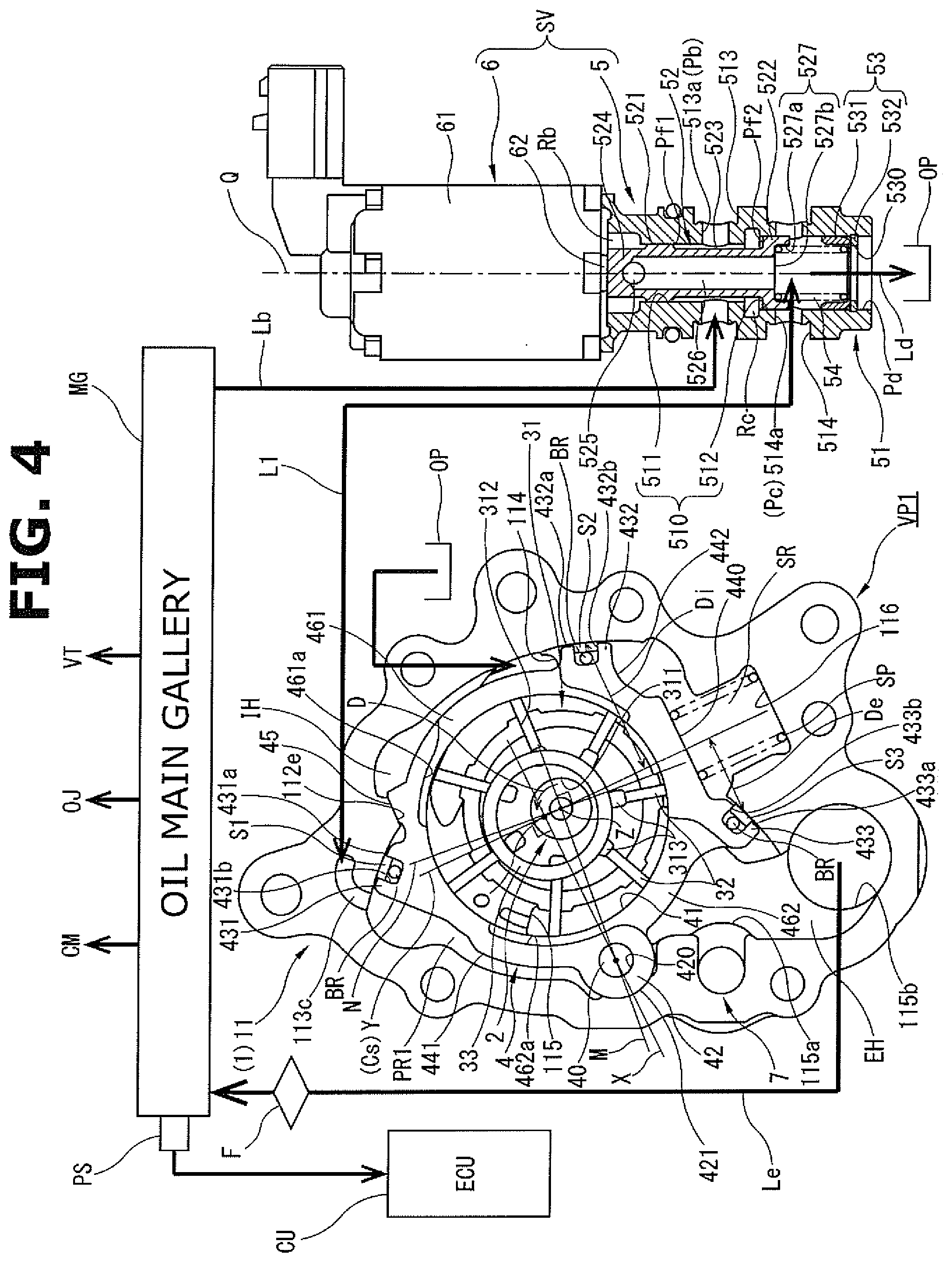 Patent US12448967 Figure 4 – Variable displacement oil pump